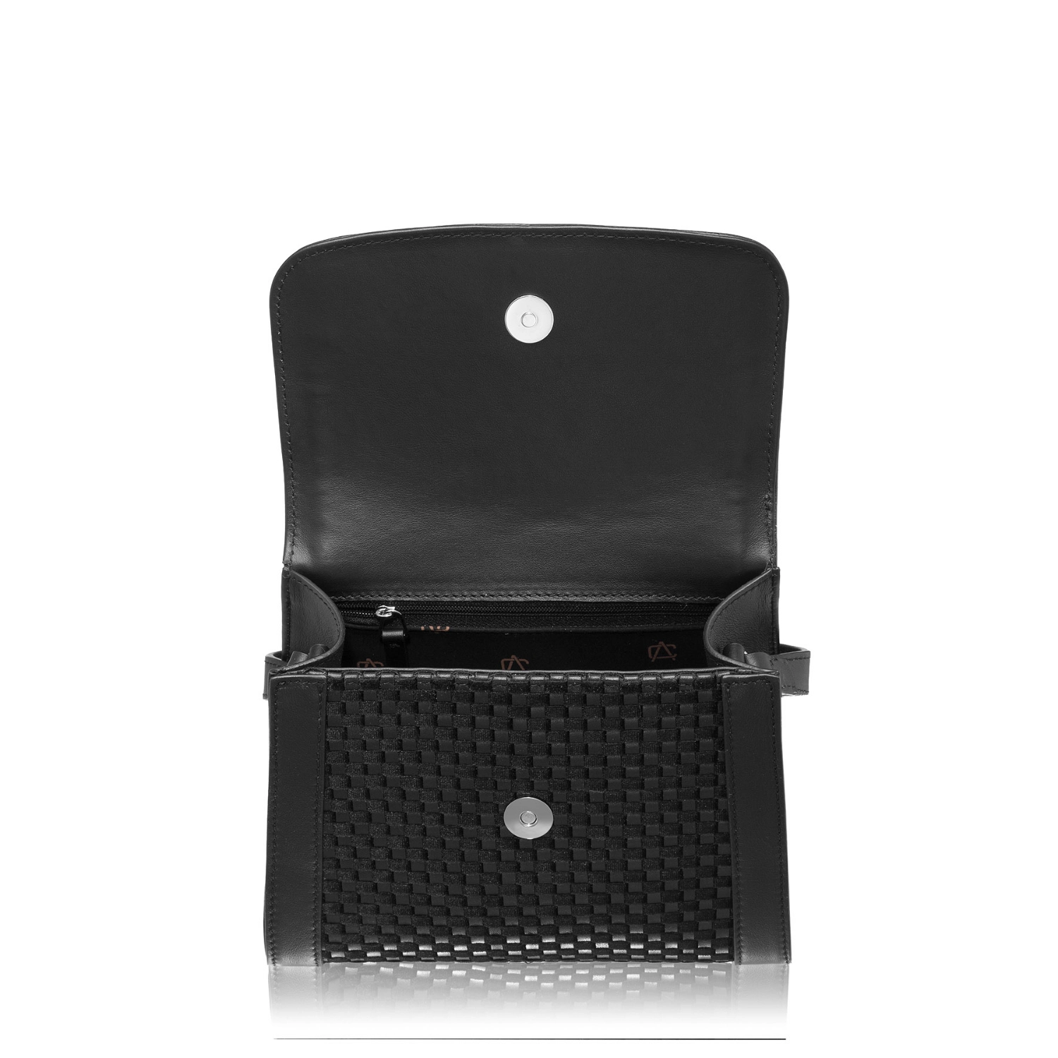 Imagine Geanta dama de umar CORELIA 02 INTRECCIO+VIT NEGRU