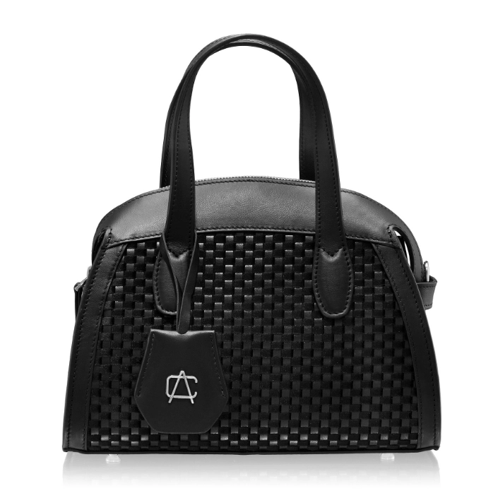 Imagine Geanta dama de mana CORELIA 01 INTRECCIO+VIT NEGRU