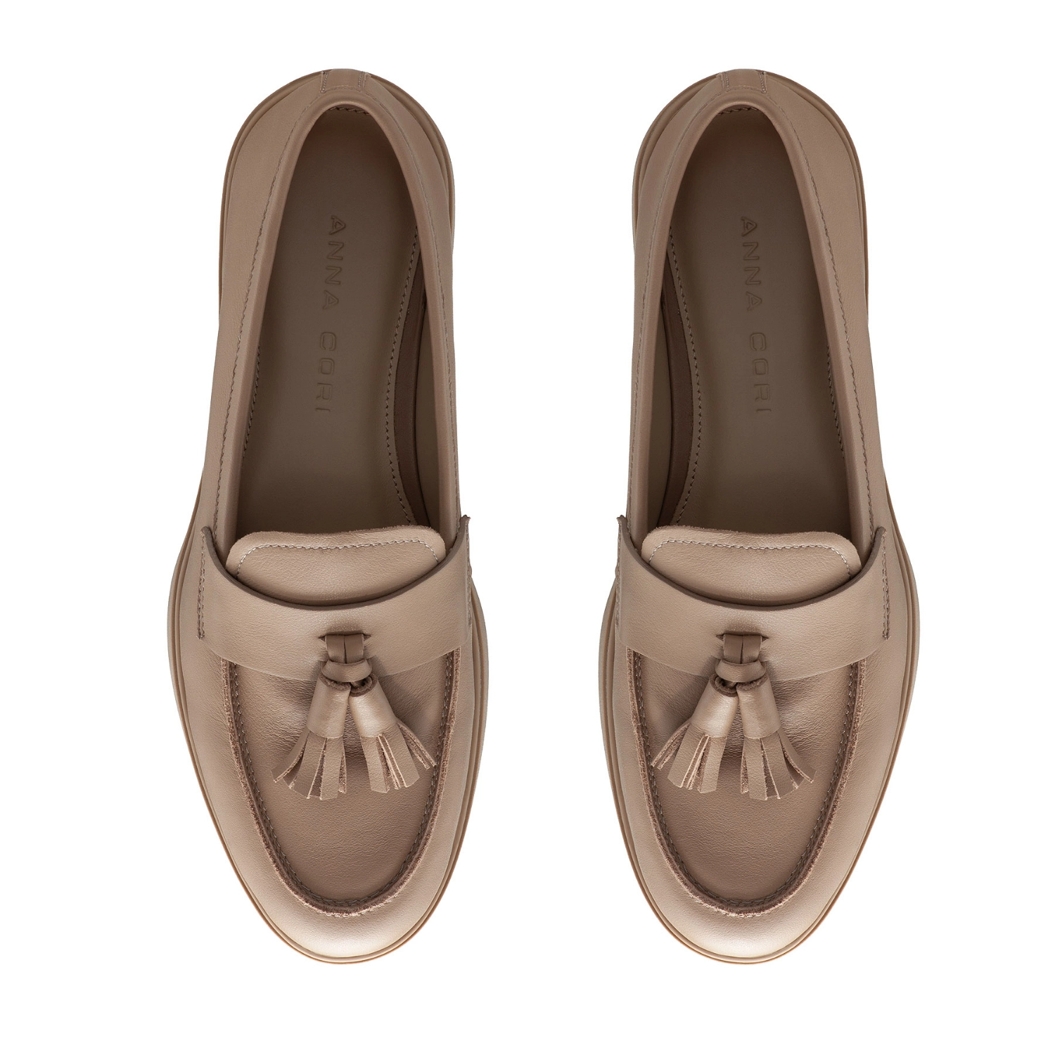 Picture of Women Leather Casual Loafers 7517 Vitello Taupe