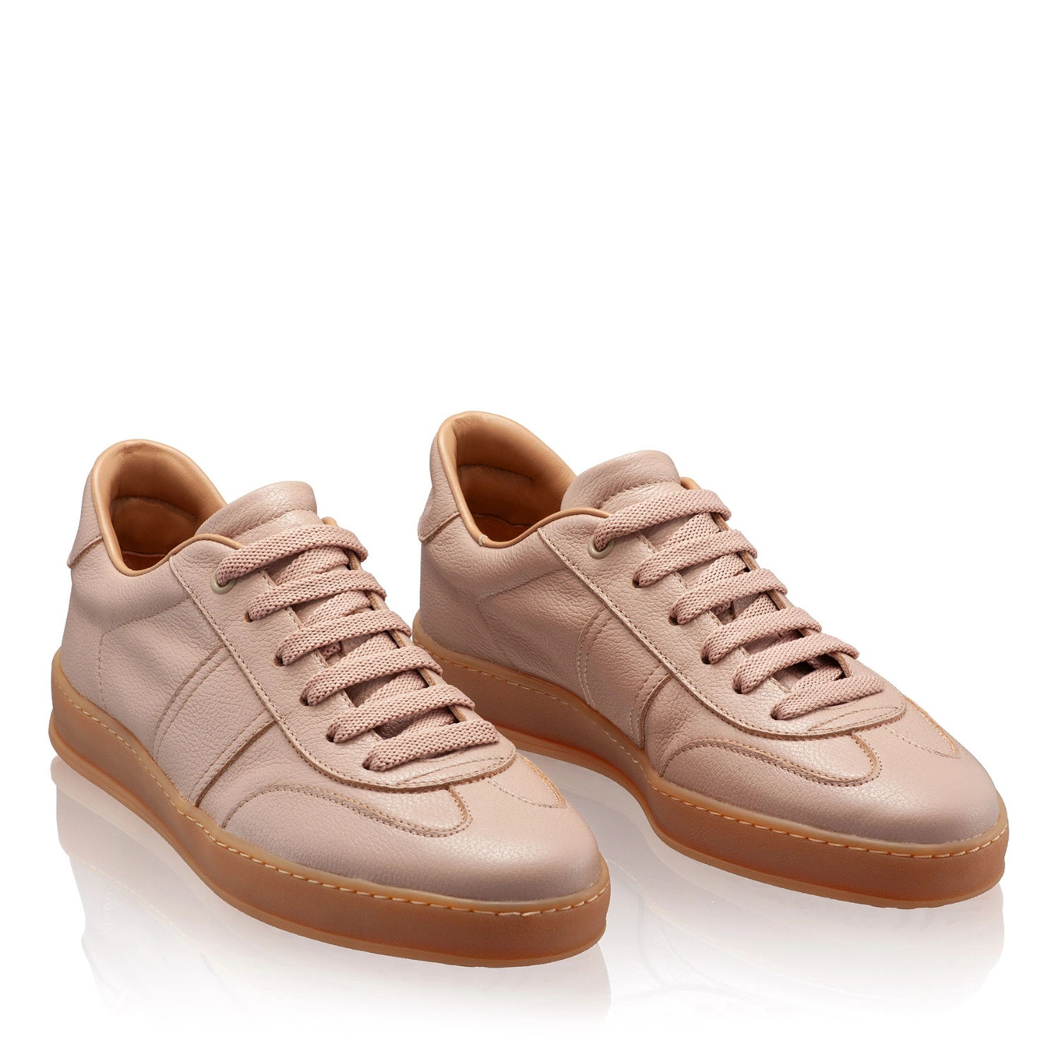 Picture of Women Leather Sport Shoes 8066 Bottalato Nude