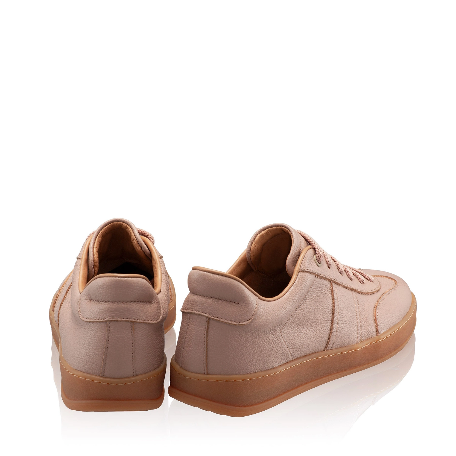 Picture of Women Leather Sport Shoes 8066 Bottalato Nude