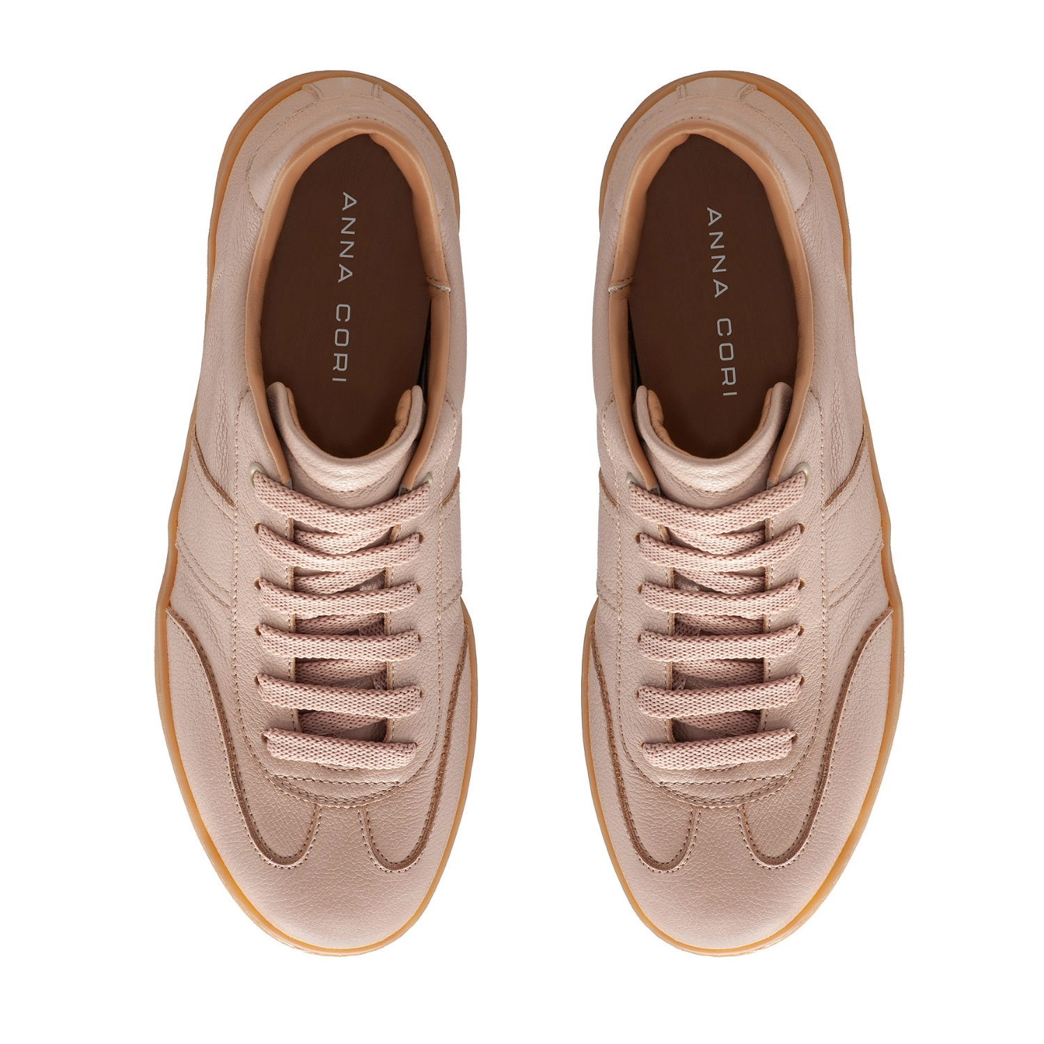 Picture of Women Leather Sport Shoes 8066 Bottalato Nude