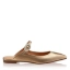pantofi de mireasa comozi fara toc, balerini Laminato Oro   