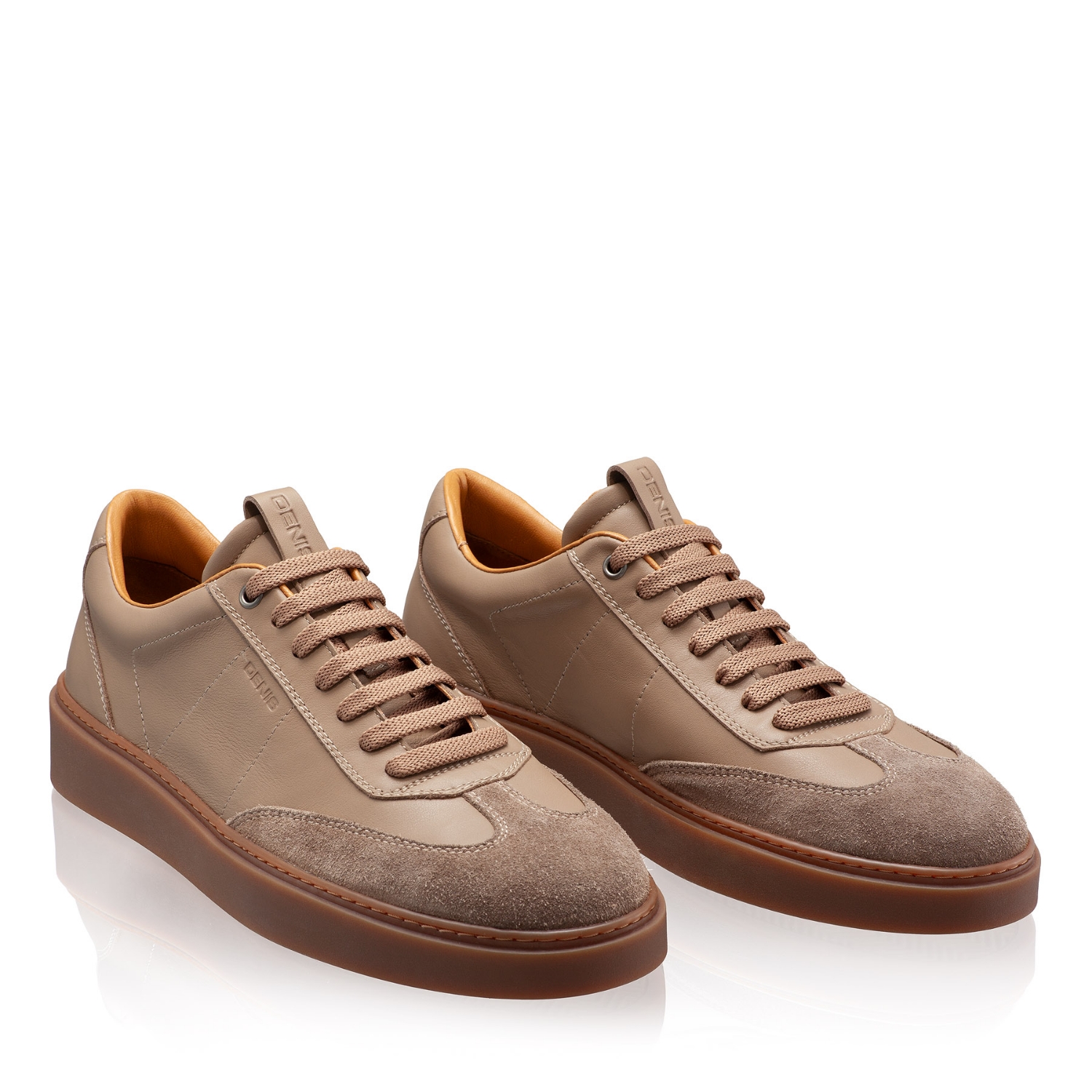 Picture of Men Suede Leather Sport Shoes 7610 Vitello+Crosta Bej