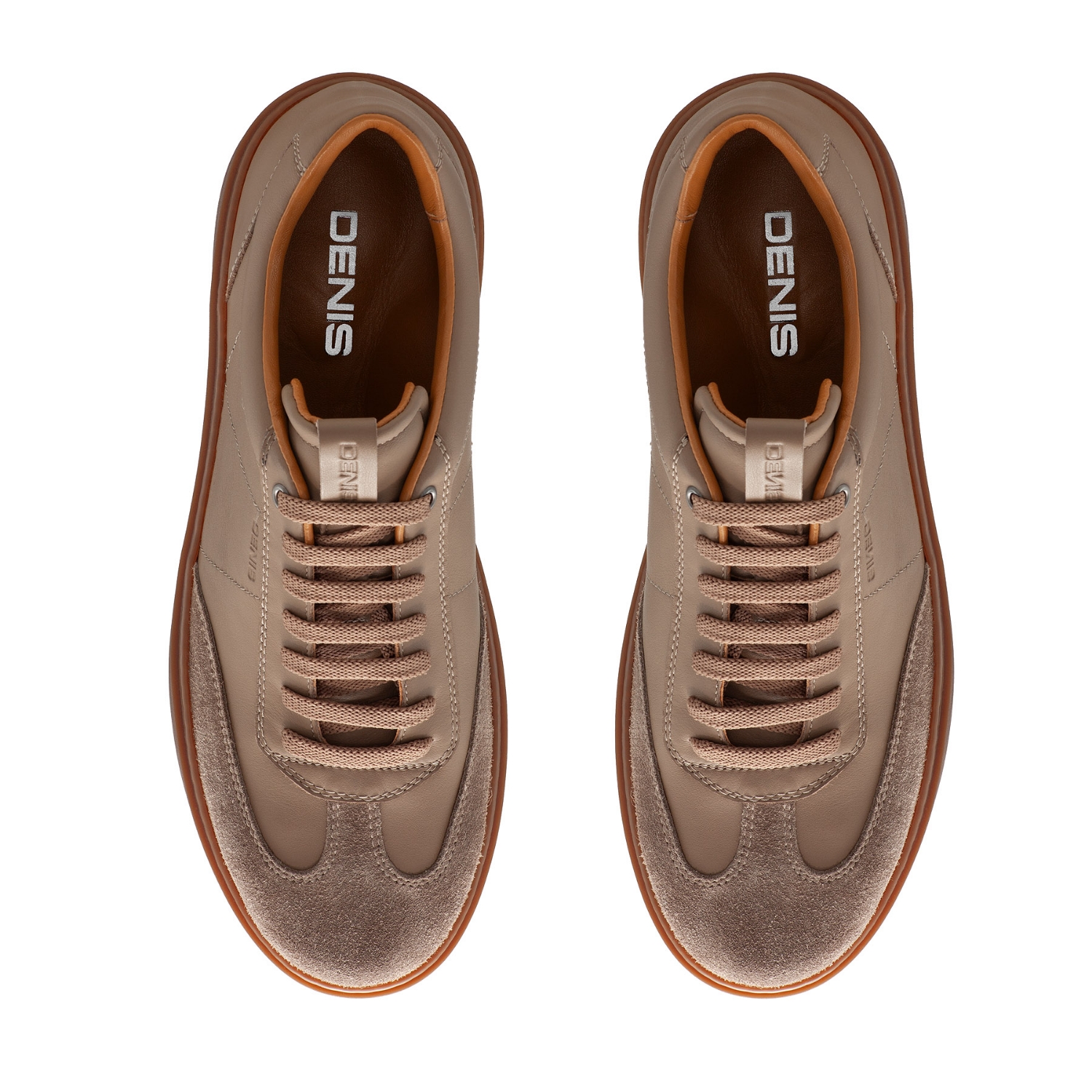 Picture of Men Suede Leather Sport Shoes 7610 Vitello+Crosta Bej