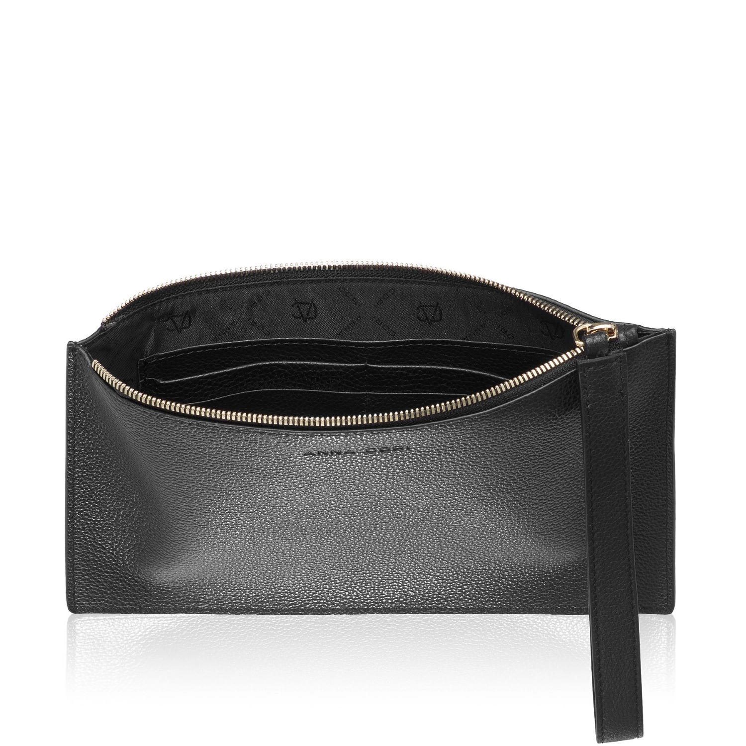 Picture of Leather Women Pouch Wallet LUNA Bottalato Black
