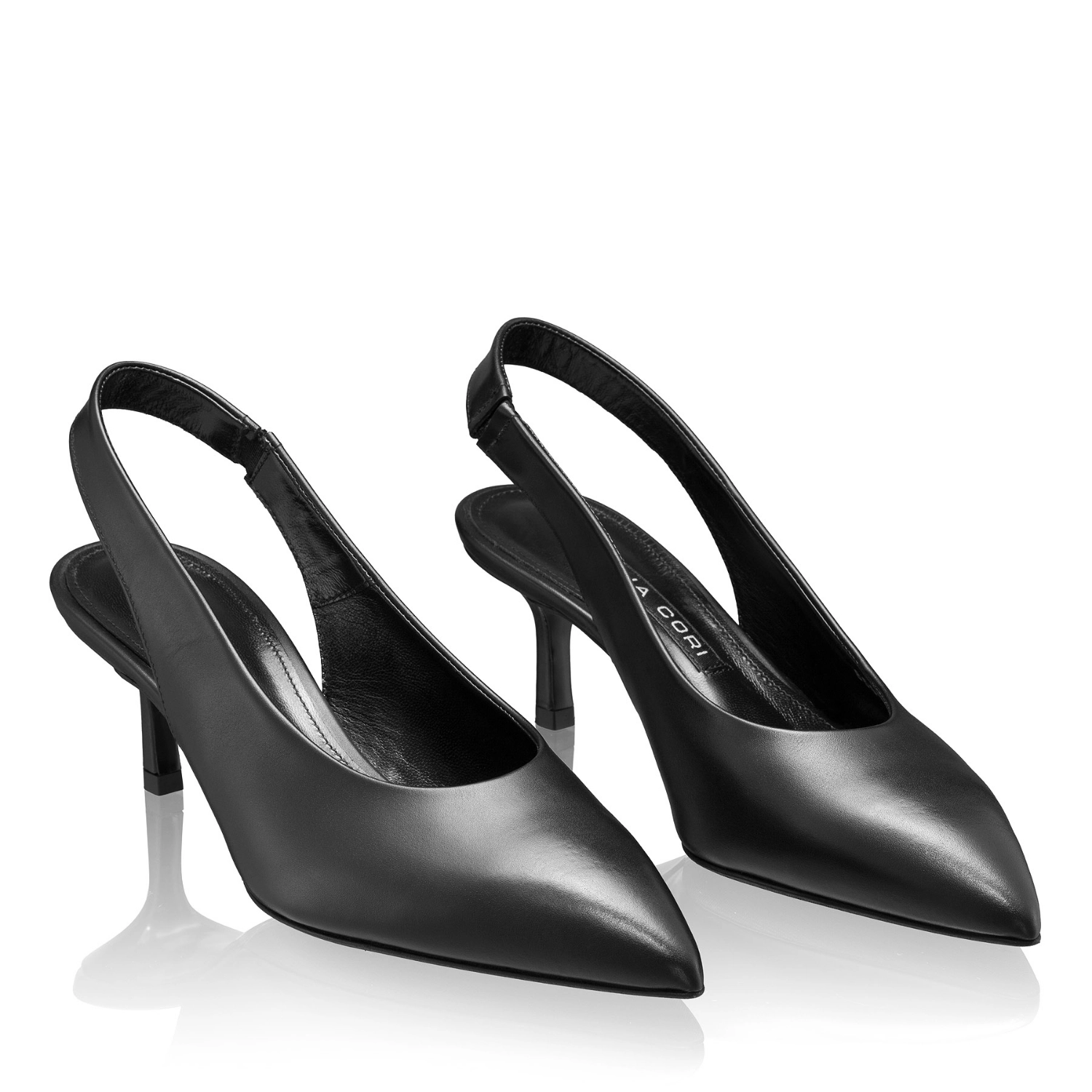 Imagine Pantofi Decupati Dama 8502 Vitello Negru