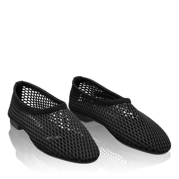 Women's Ballerinas 8442 Suede+Mesh Black