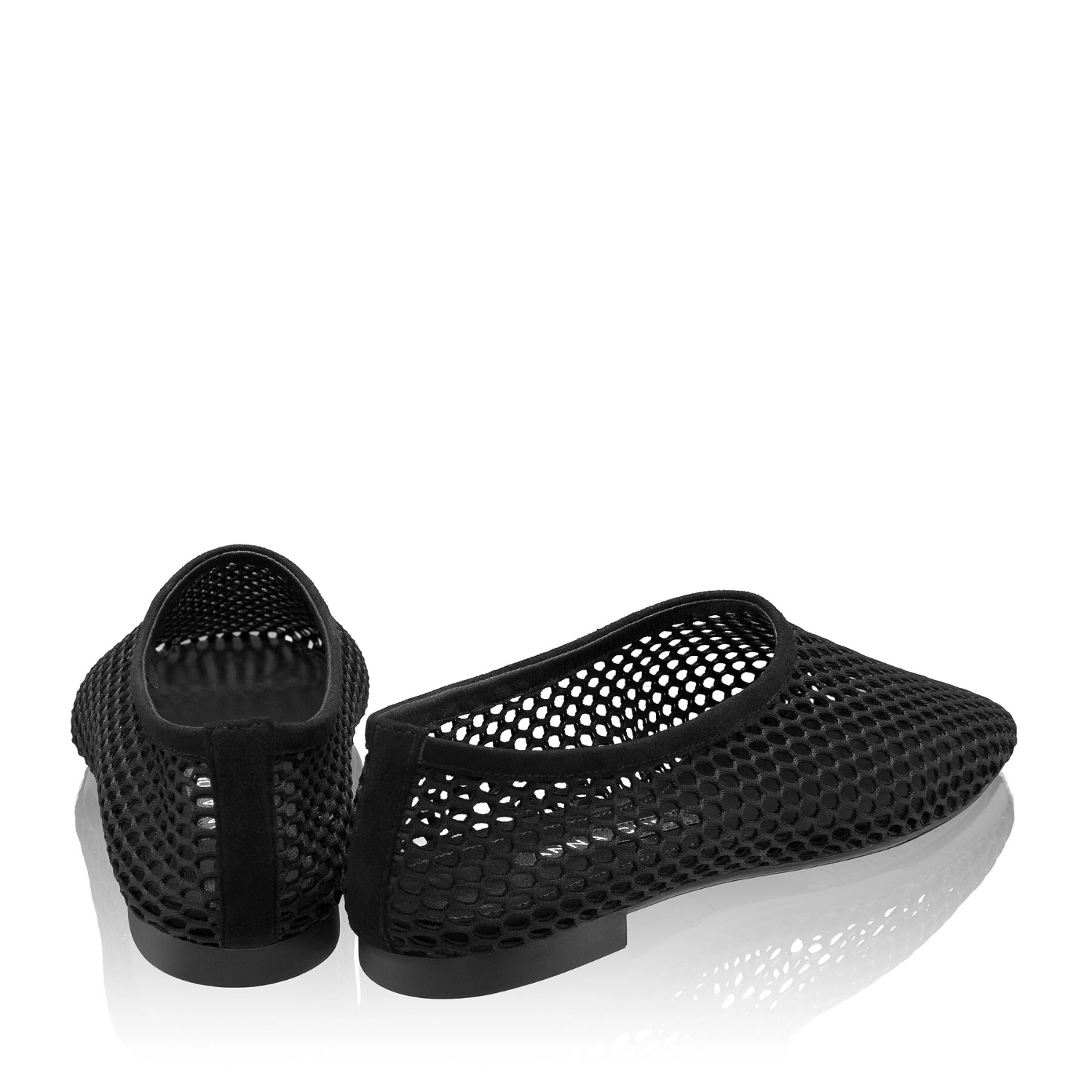 Picture of Women's Ballerinas 8442 Suede+Mesh Black