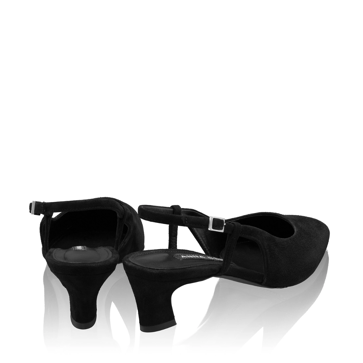 Imagine Pantofi Decupati Dama 8400 Camoscio Negru