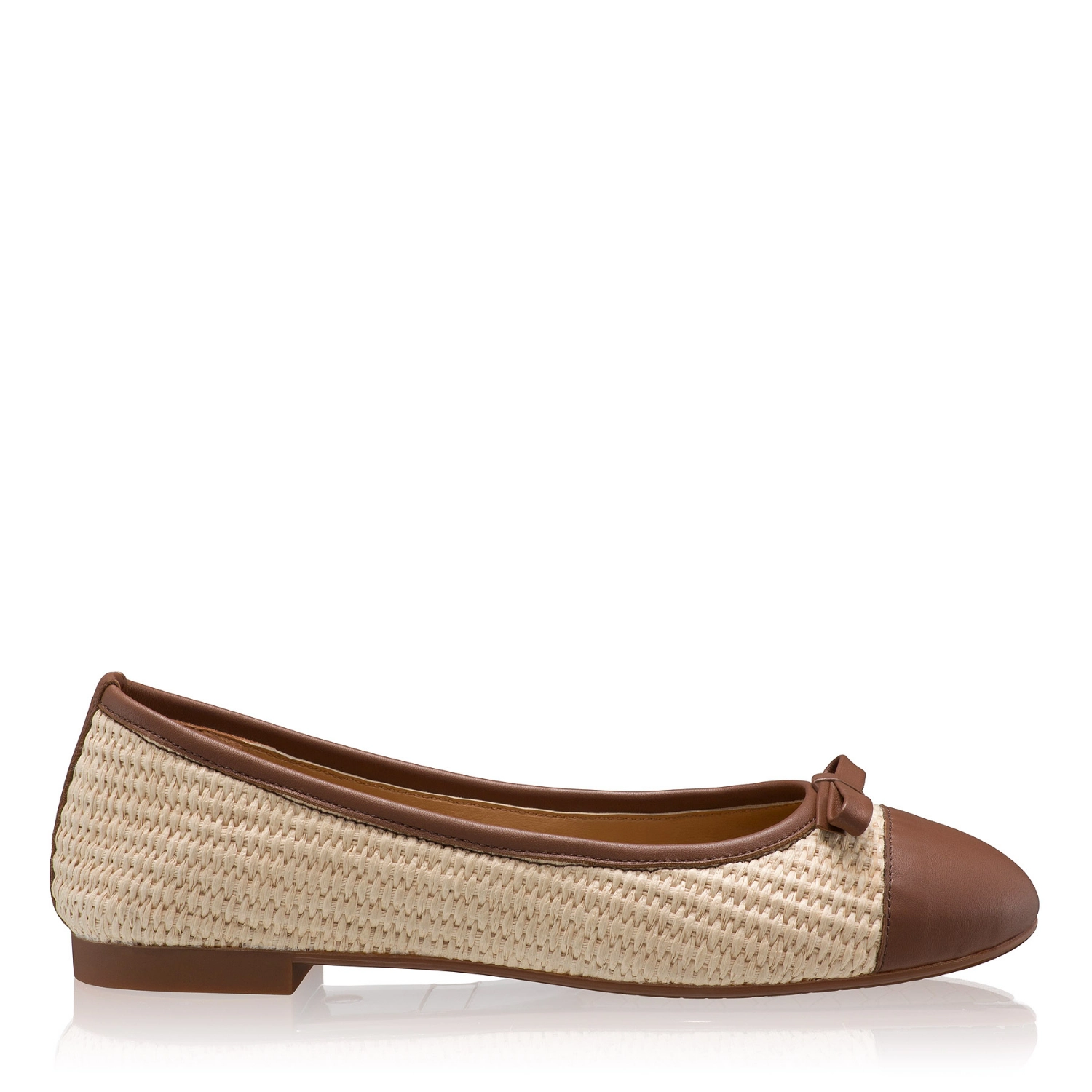 Imagine Balerini Dama 8361 Vitello Maro+Rafia Beige