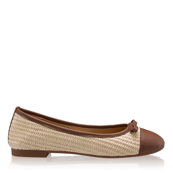 Imagine Balerini Dama 8361 Vitello Maro+Rafia Beige