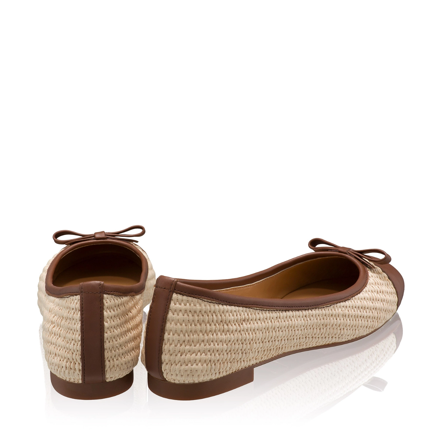 Imagine Balerini Dama 8361 Vitello Maro+Rafia Beige