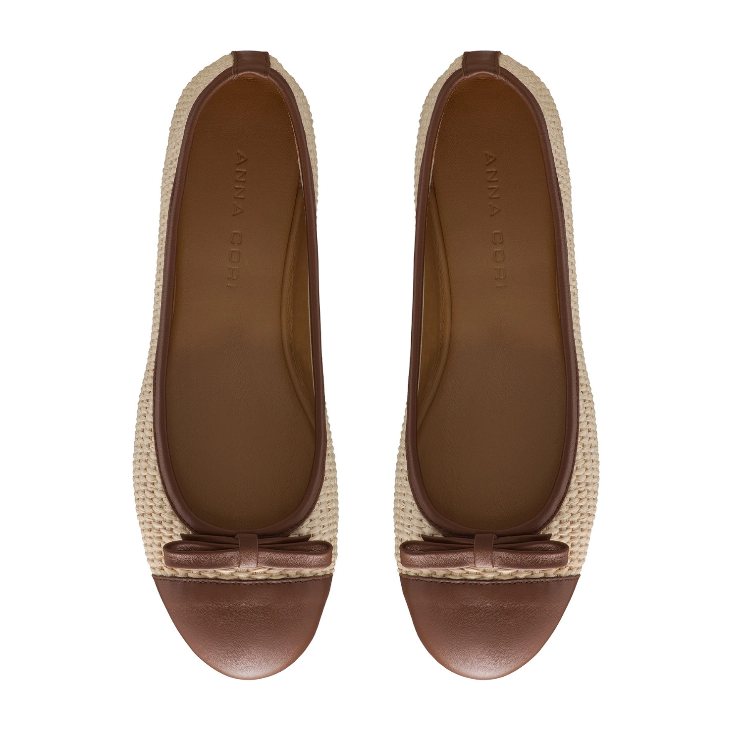 Imagine Balerini Dama 8361 Vitello Maro+Rafia Beige