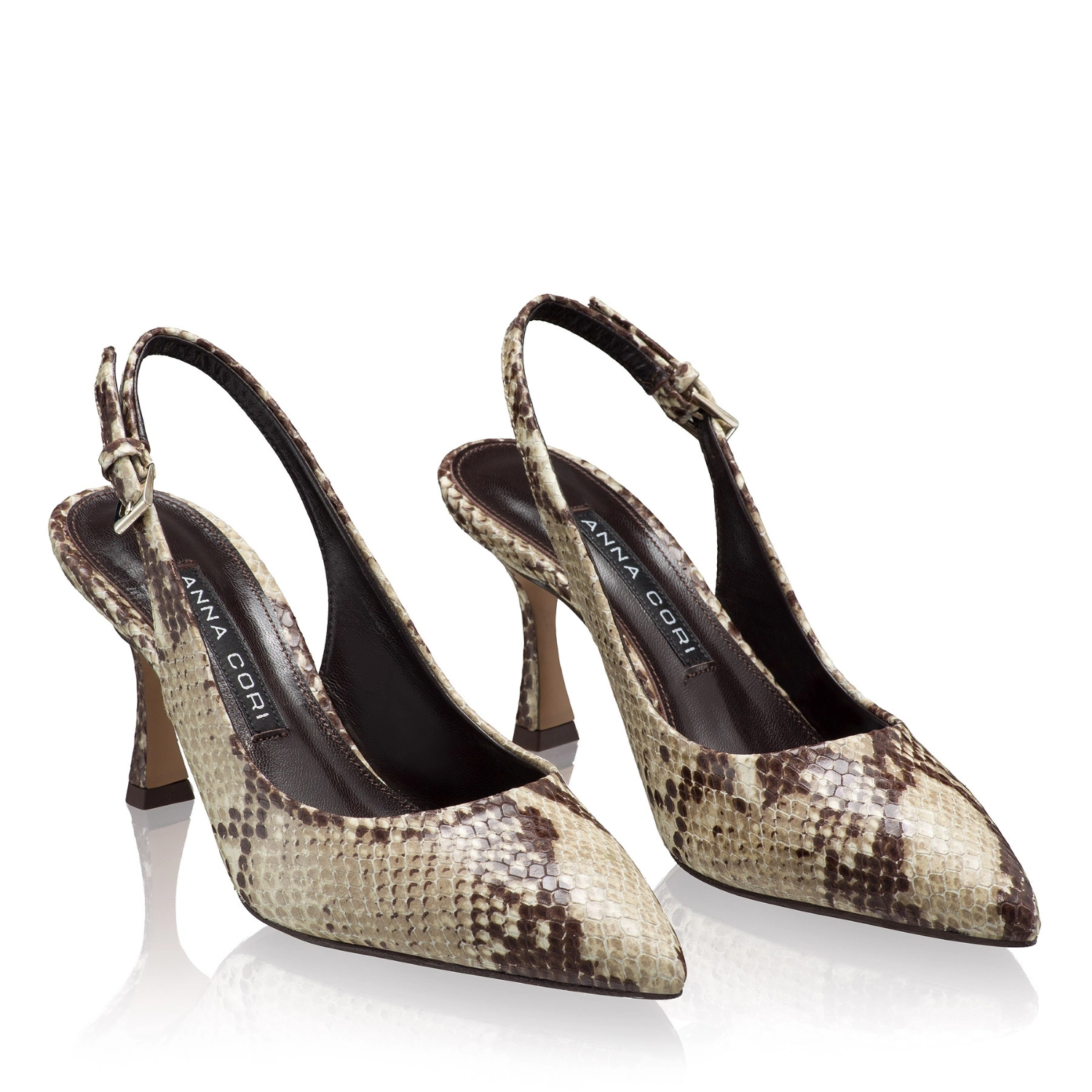 Picture of Mid-heel Slingback Pumps 5728 Pytone Panna/Maro