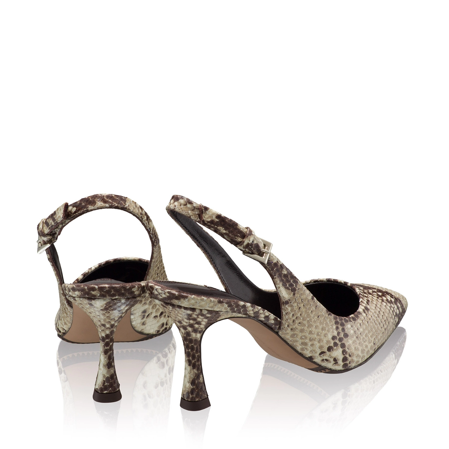 Picture of Mid-heel Slingback Pumps 5728 Pytone Panna/Maro