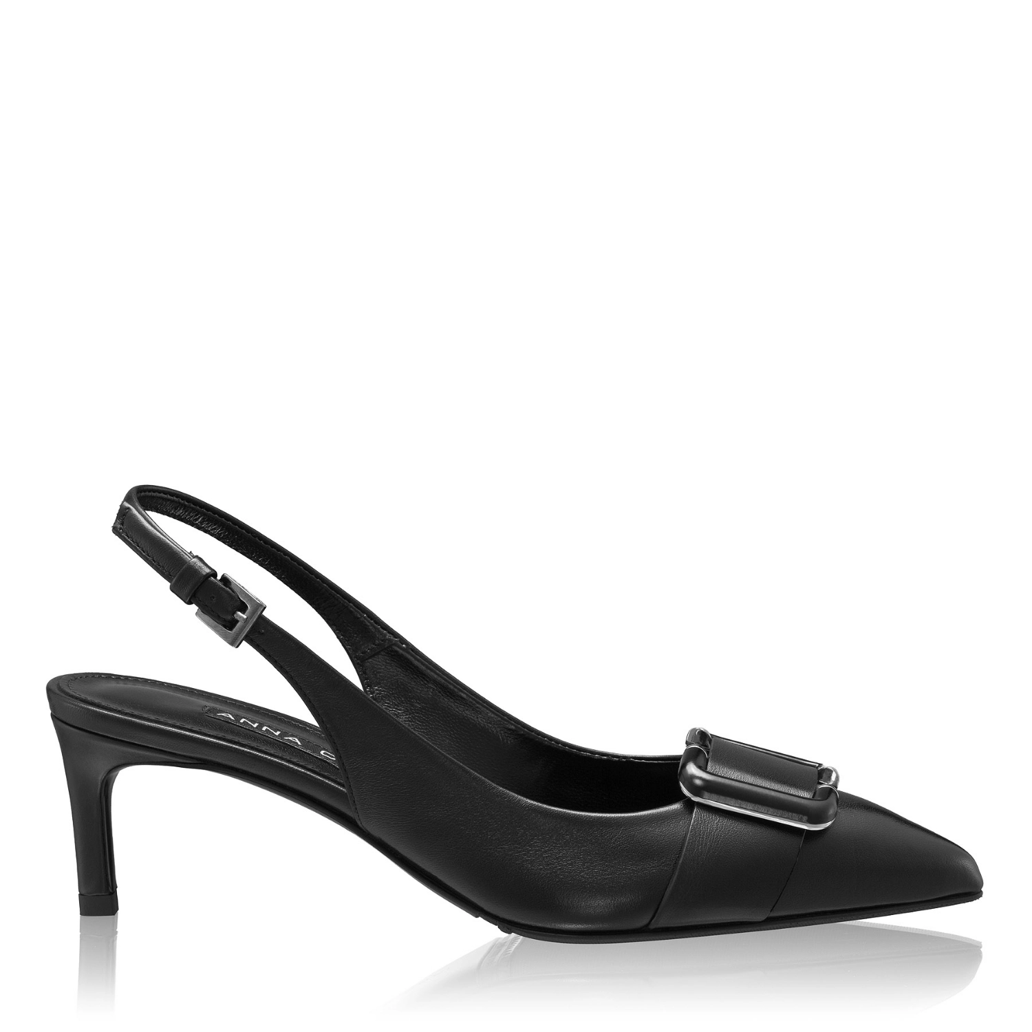 Imagine Pantofi Decupati Dama 8428 Vitello Negru