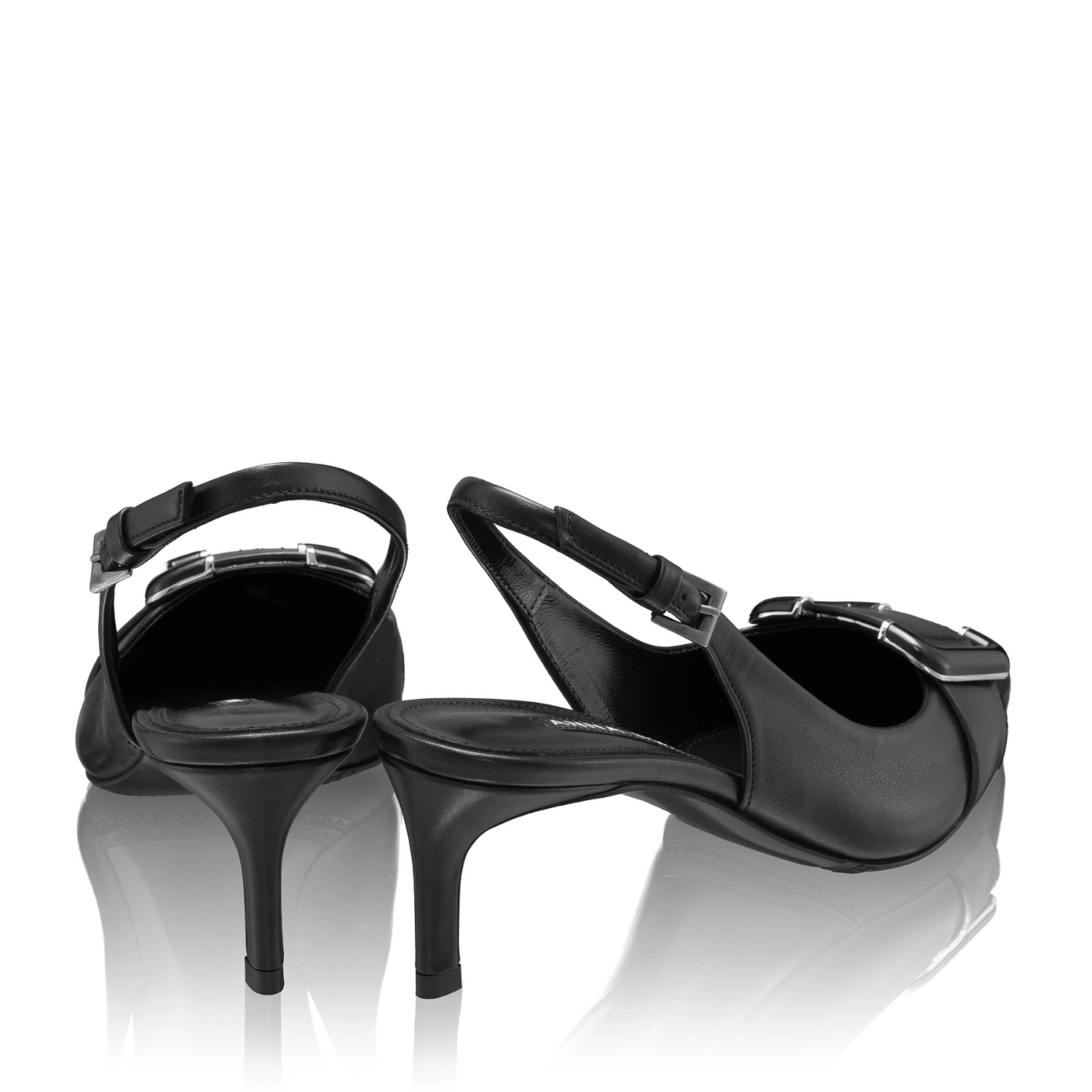 Imagine Pantofi Decupati Dama 8428 Vitello Negru