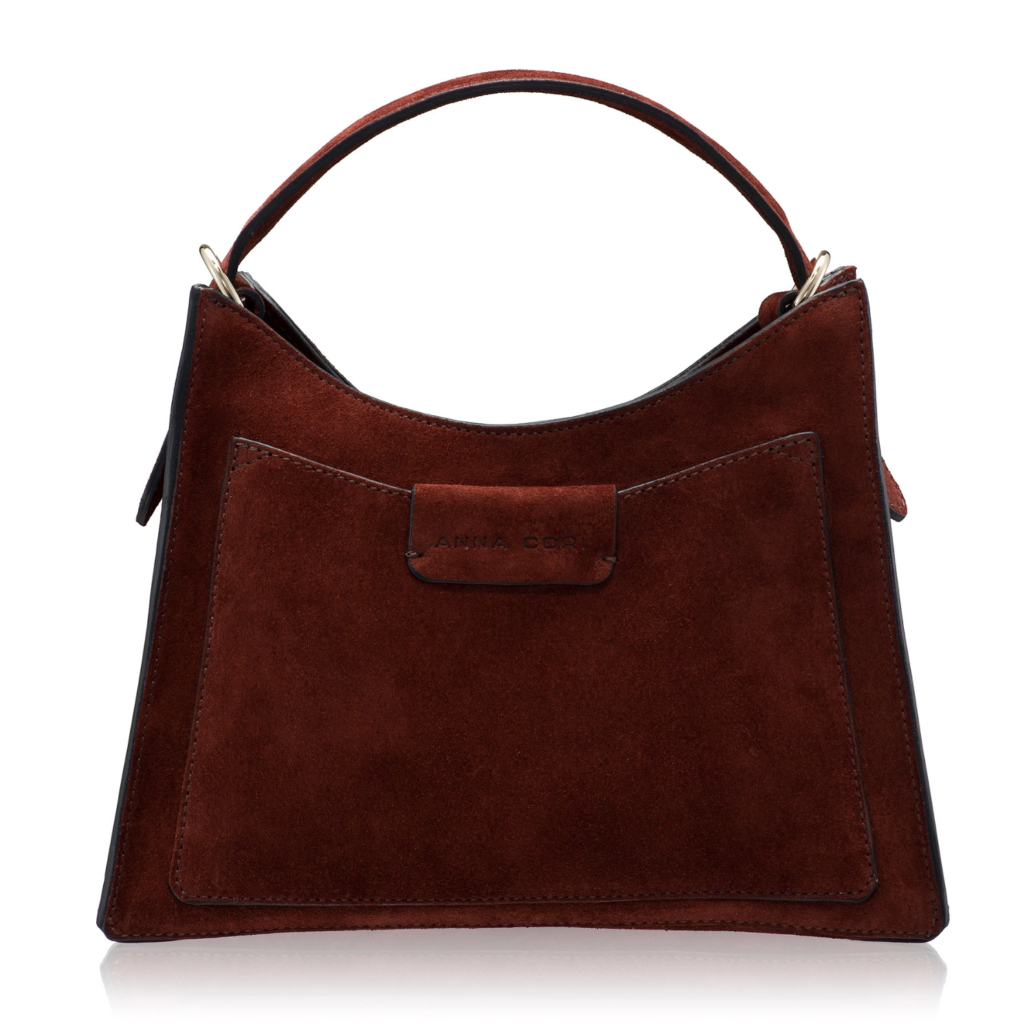 Picture of Women Leather Hand Bag HELEN 02 CROSTA BROWN