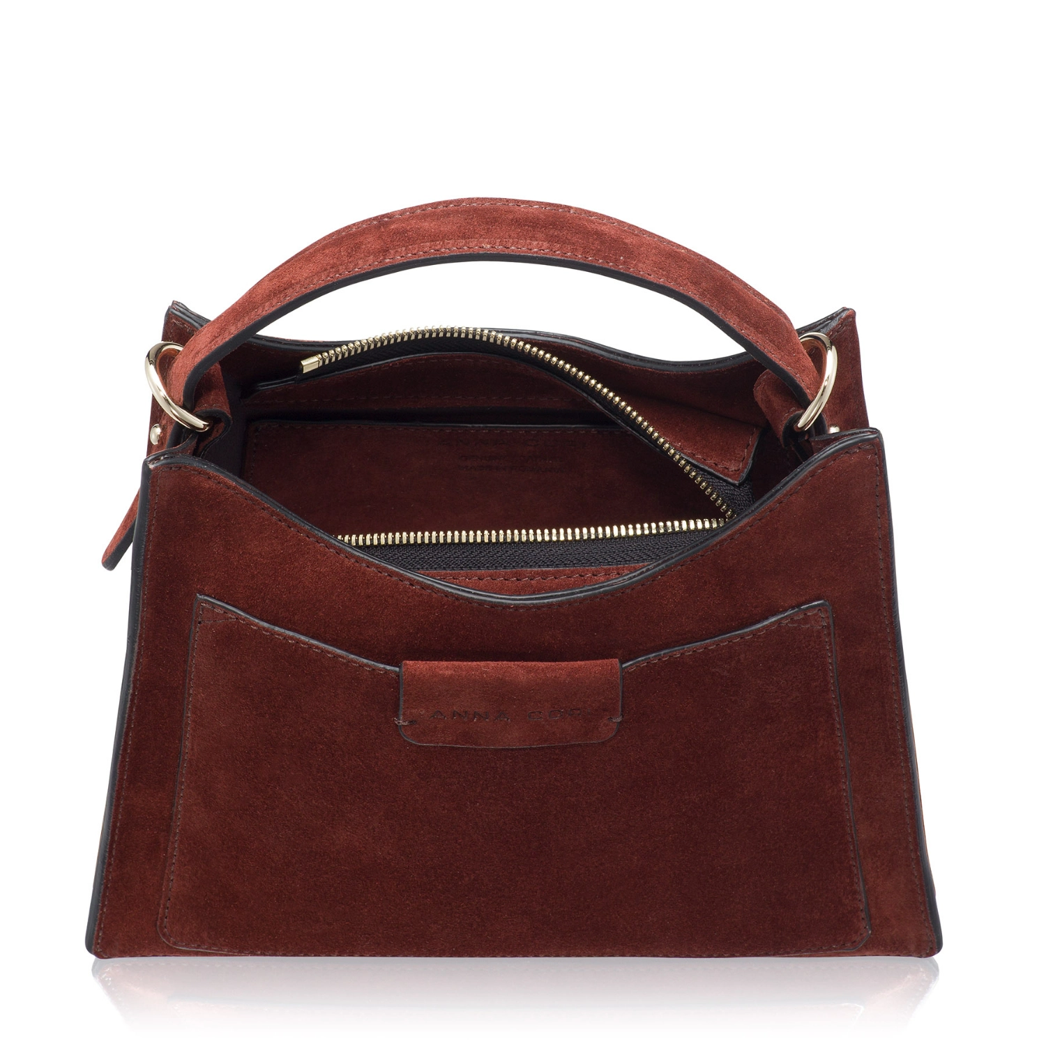 Picture of Women Leather Hand Bag HELEN 02 CROSTA BROWN