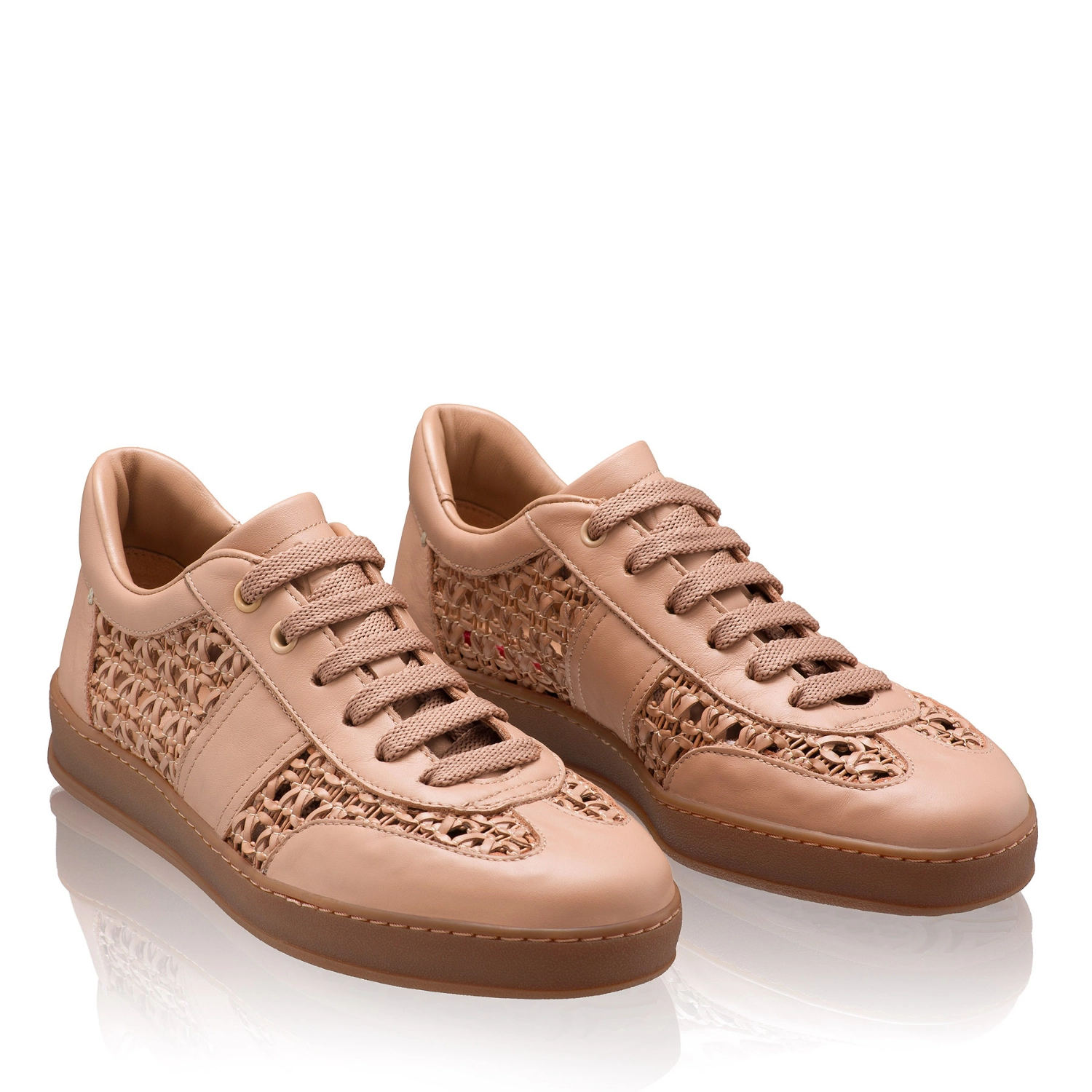 Imagine Pantofi Sport Dama 8385 Vitello+Intreccio Poudre