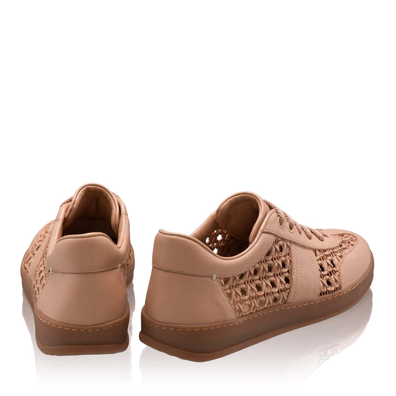 Imagine Pantofi Sport Dama 8385 Vitello+Intreccio Poudre