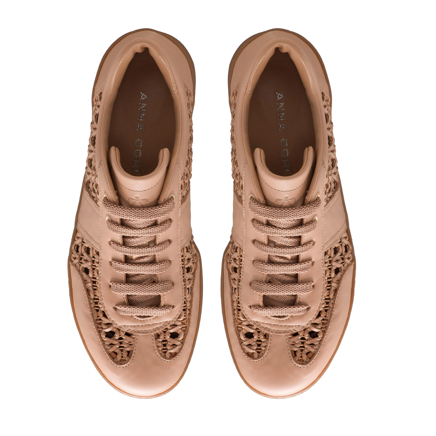 Imagine Pantofi Sport Dama 8385 Vitello+Intreccio Poudre