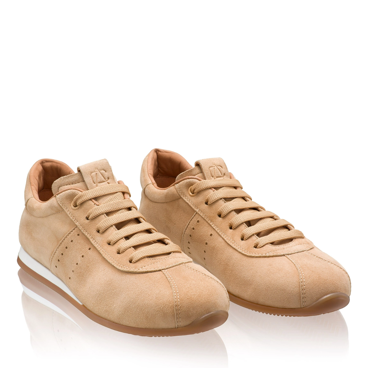 Picture of Women leather sport shoes 8327 Camoscio Bej