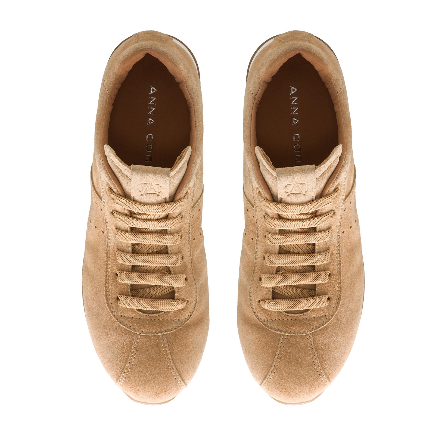 Picture of Women leather sport shoes 8327 Camoscio Bej