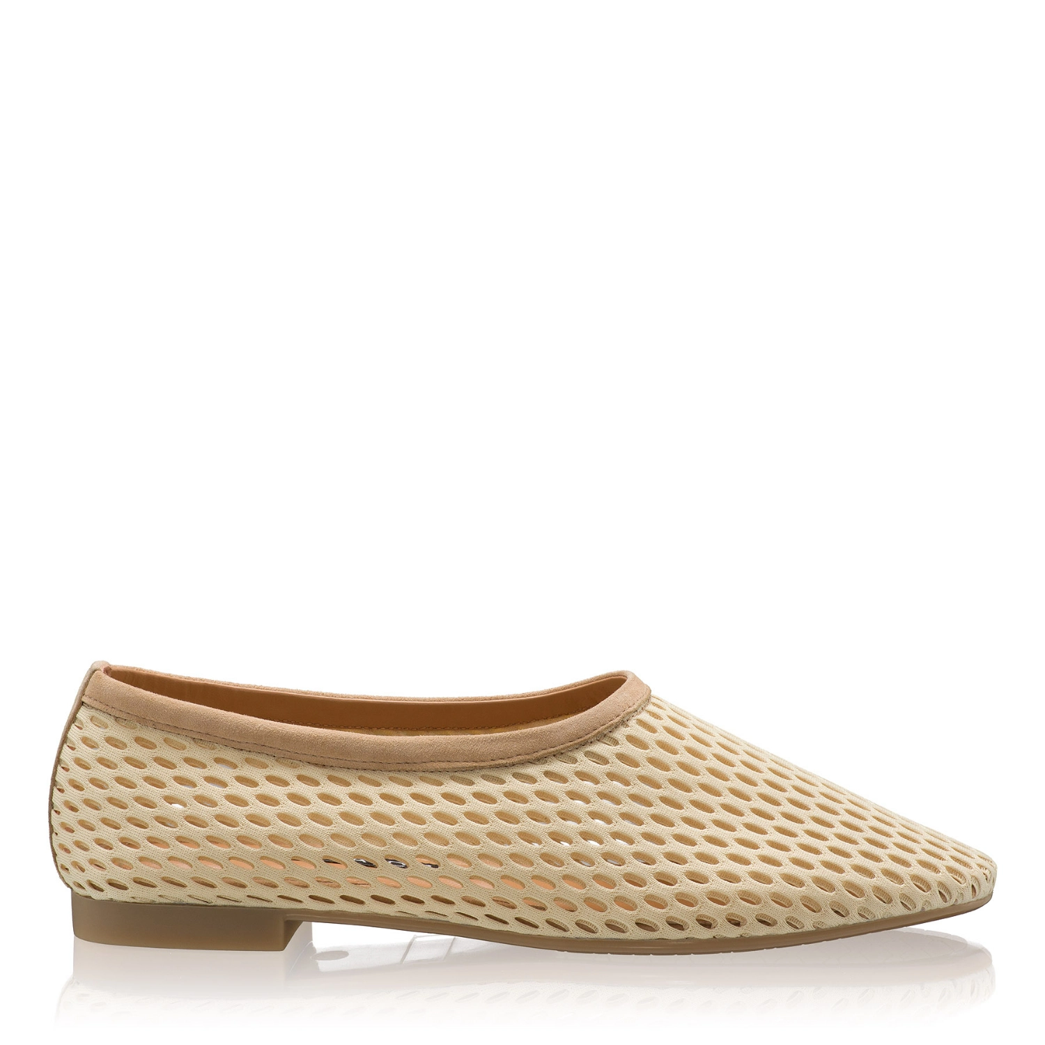 Picture of Women's Ballerinas 8442 Suede+Mesh Beige