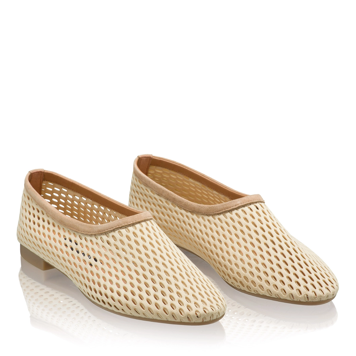 Picture of Women's Ballerinas 8442 Suede+Mesh Beige