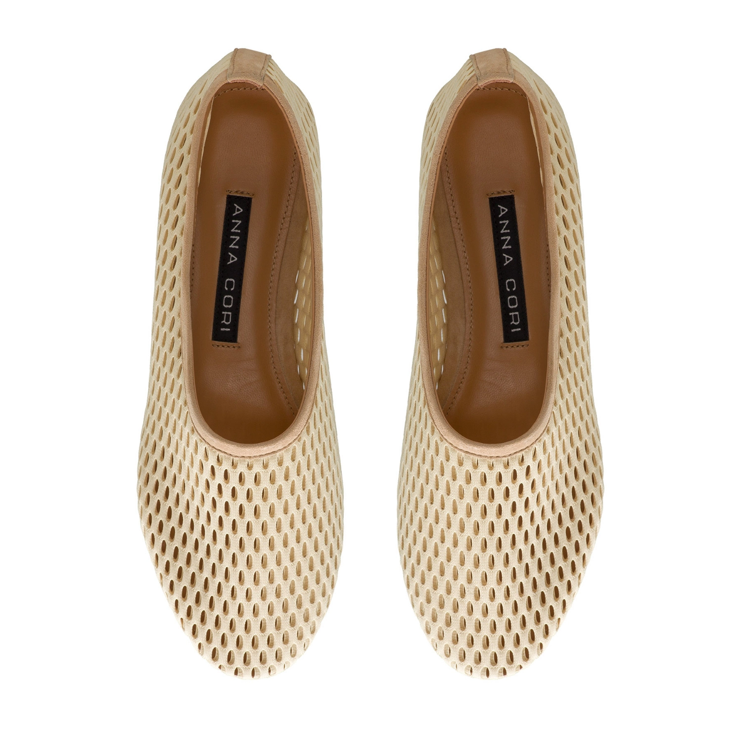 Picture of Women's Ballerinas 8442 Suede+Mesh Beige