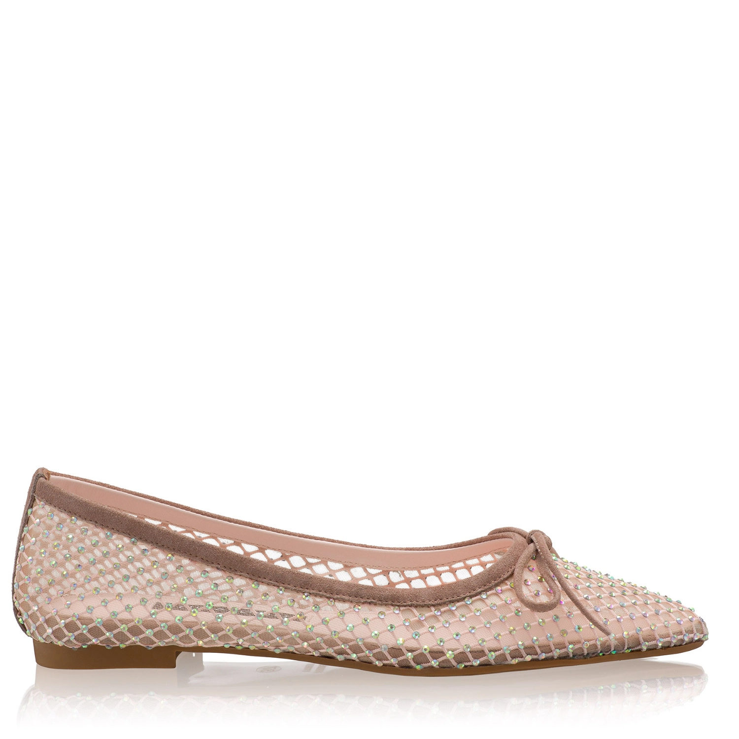 Picture of Women's Ballerinas 8406 Camoscio+Rete Nude