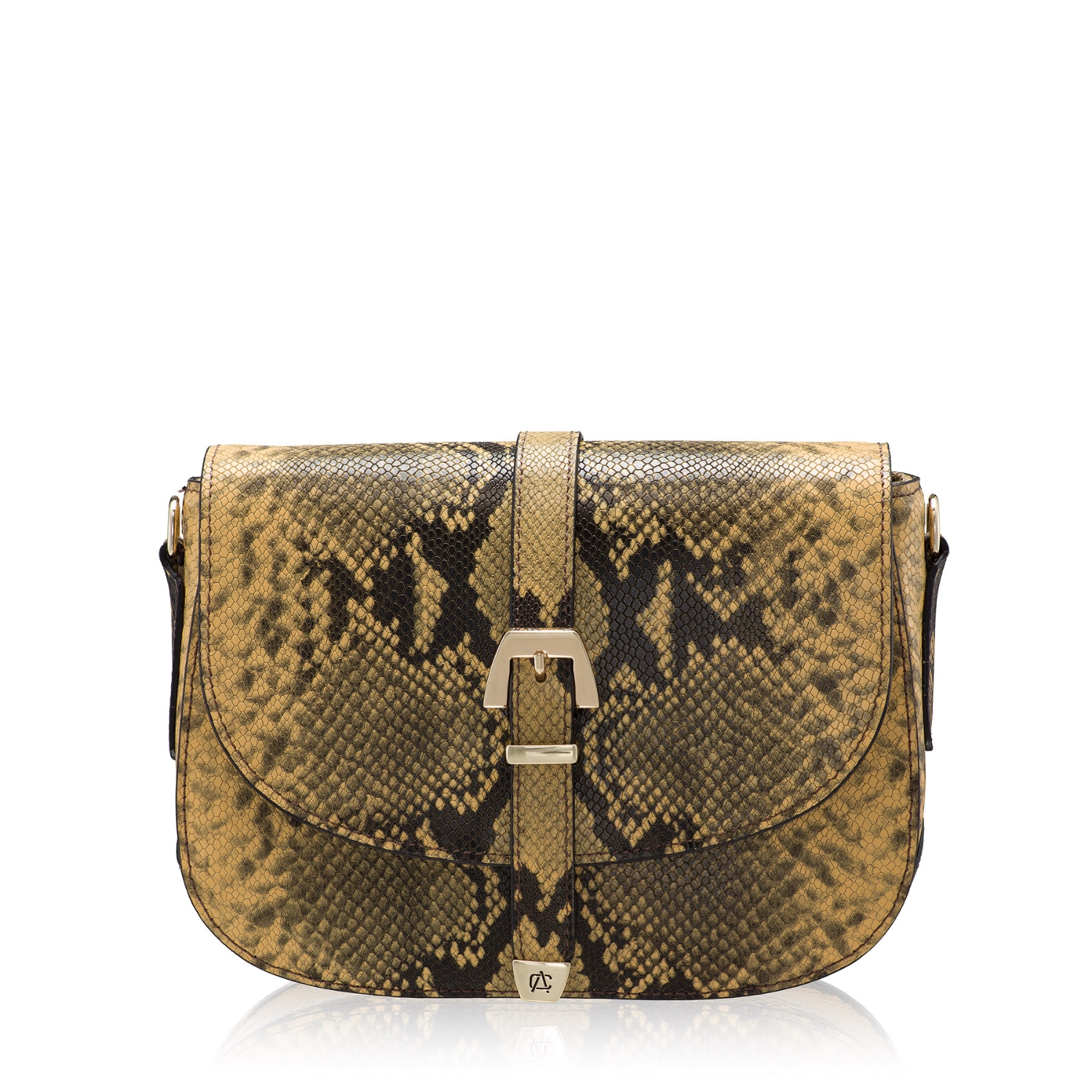 Imagine Geanta dama de umar MARIEL 02 PITONE GALBEN