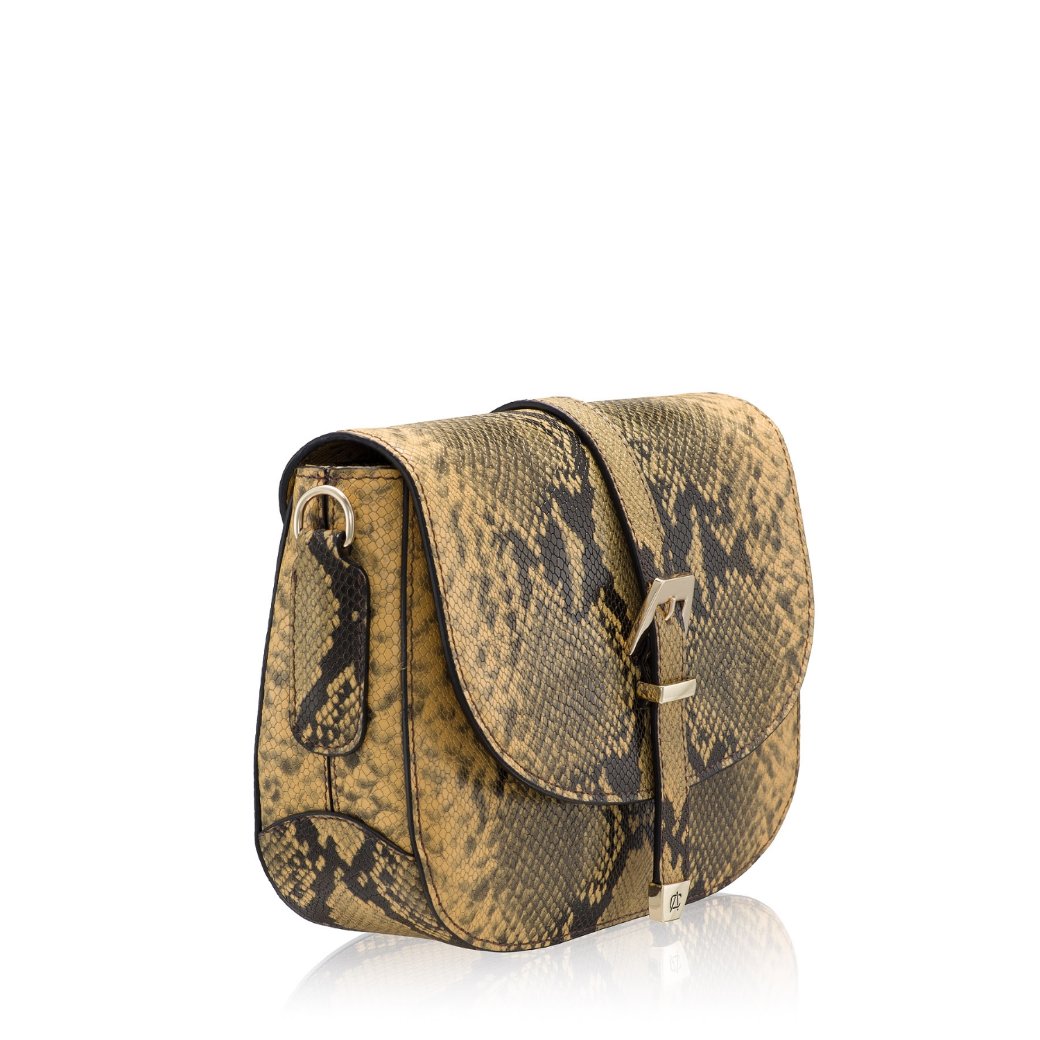 Imagine Geanta dama de umar MARIEL 02 PITONE GALBEN