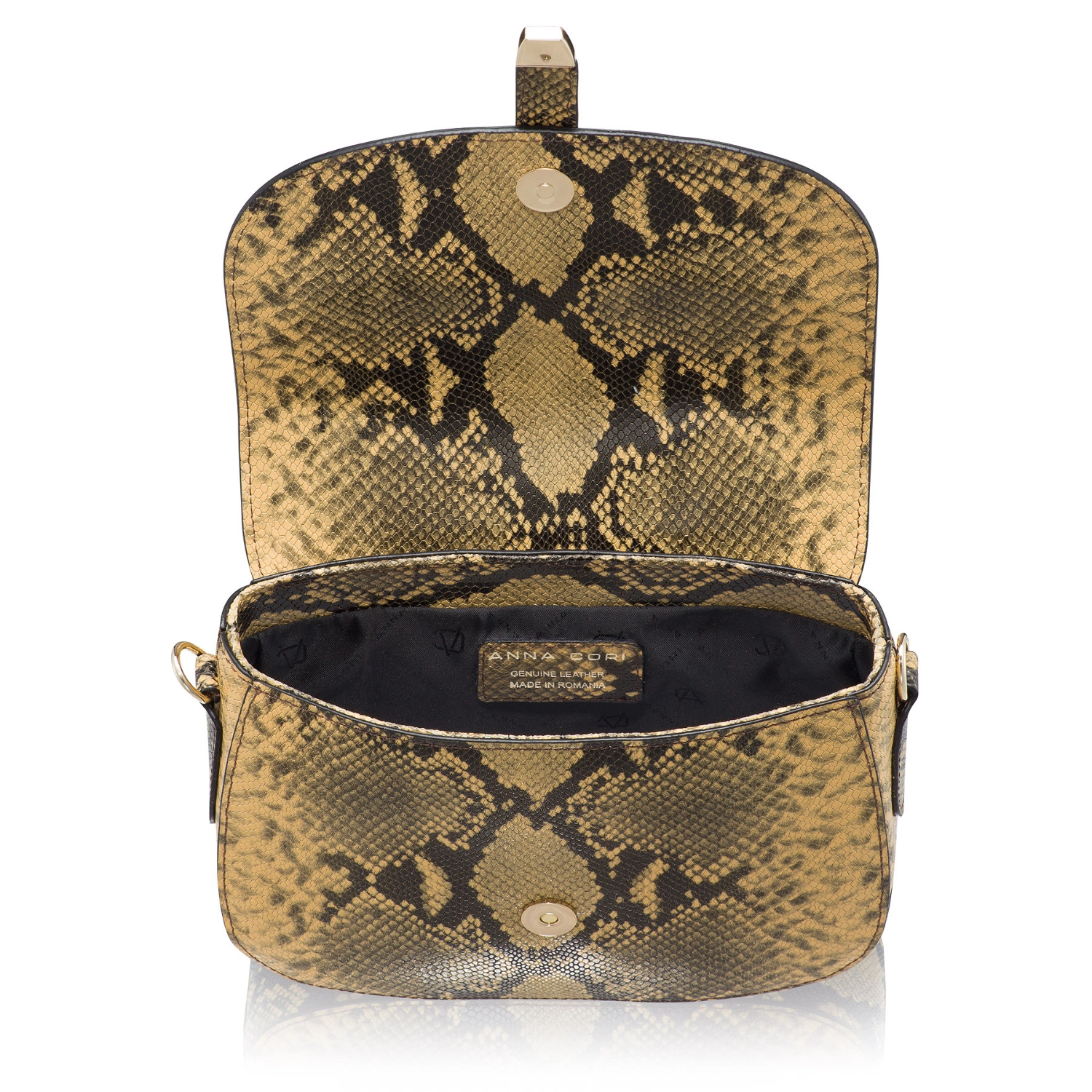 Imagine Geanta dama de umar MARIEL 02 PITONE GALBEN