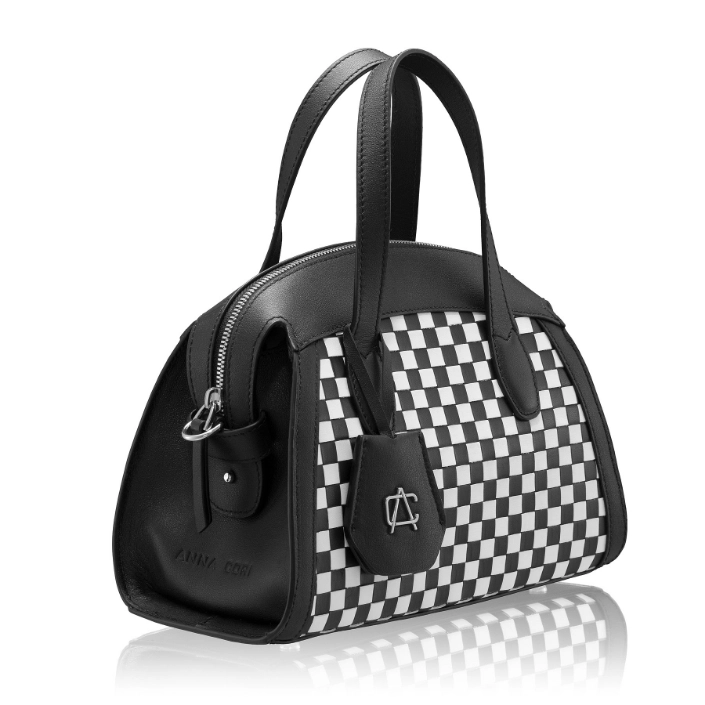 Geanta dama de mana CORELIA 01 INTR ALB+VIT NEGRU Geanta dama de mana CORELIA 01 INTR ALB+VIT NEGRU