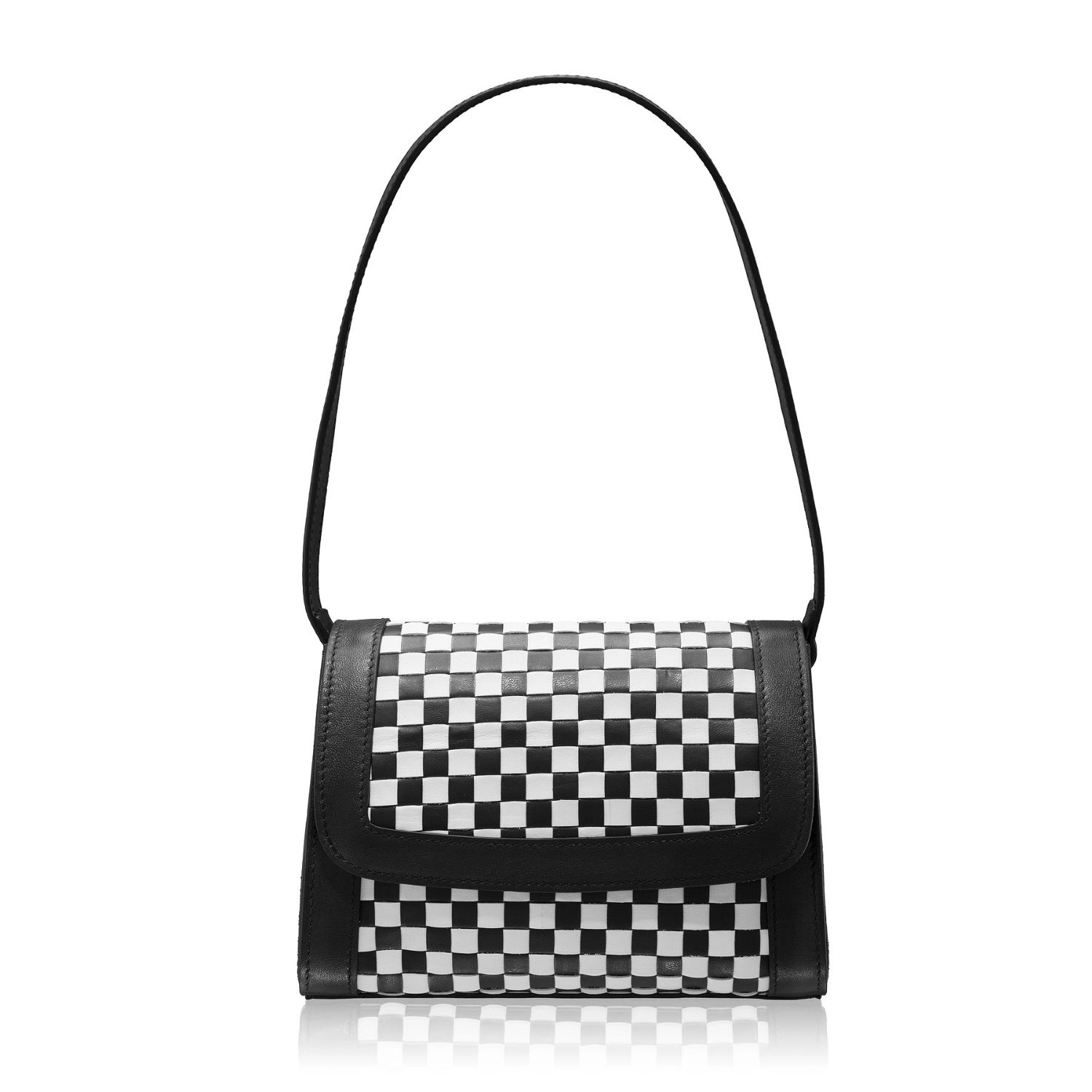 Imagine Geanta dama de umar CORELIA 02 INTR ALB+VIT NEGRU