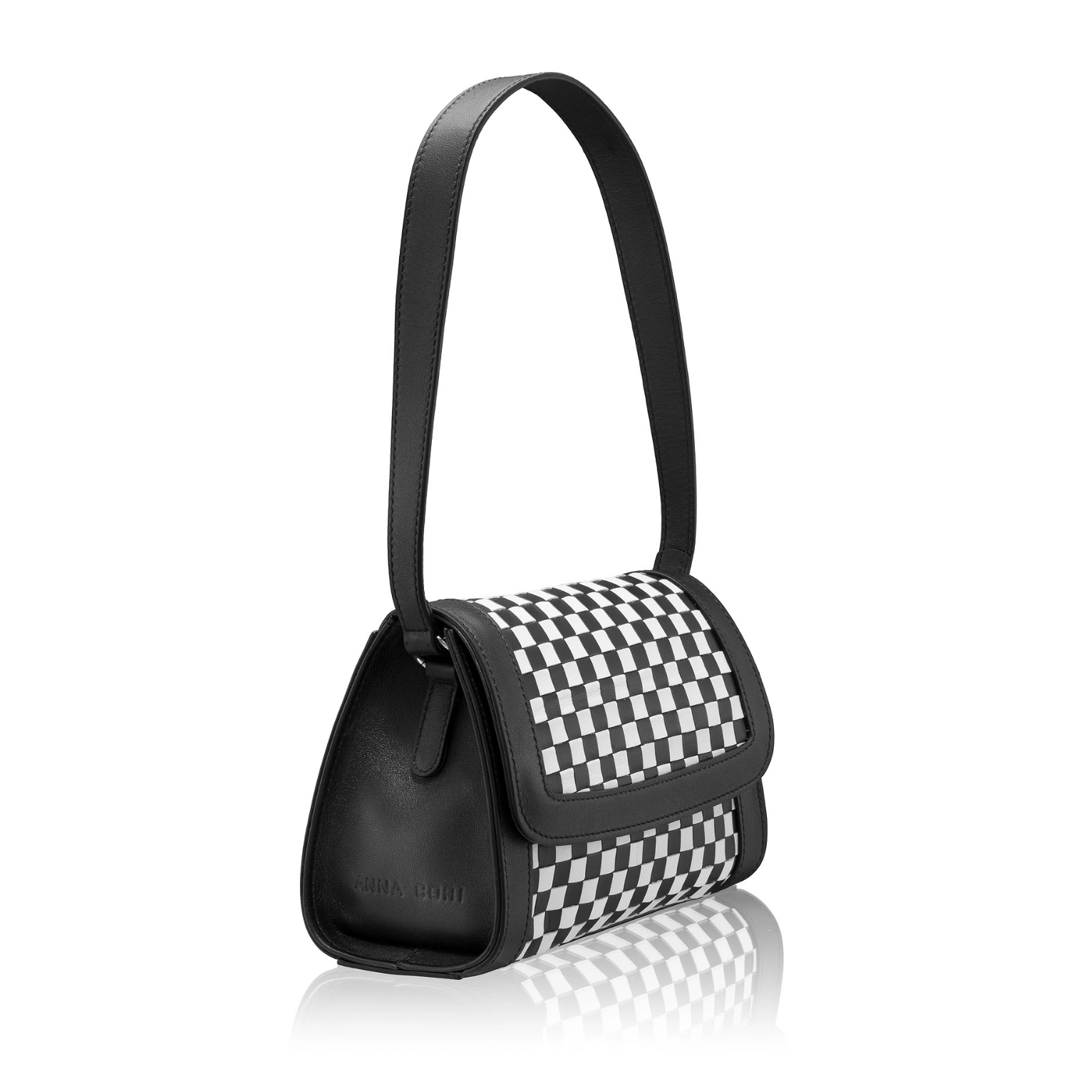 Imagine Geanta dama de umar CORELIA 02 INTR ALB+VIT NEGRU