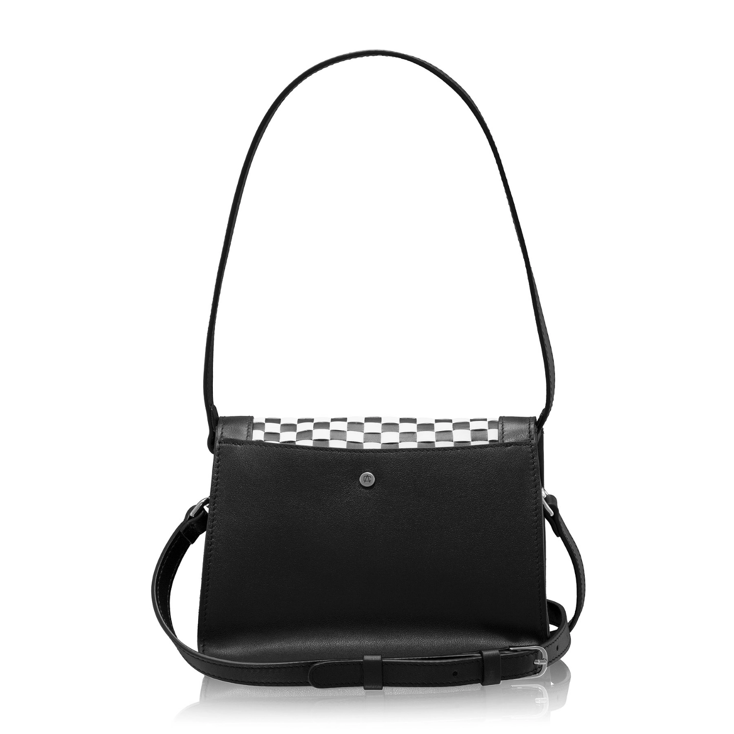 Imagine Geanta dama de umar CORELIA 02 INTR ALB+VIT NEGRU