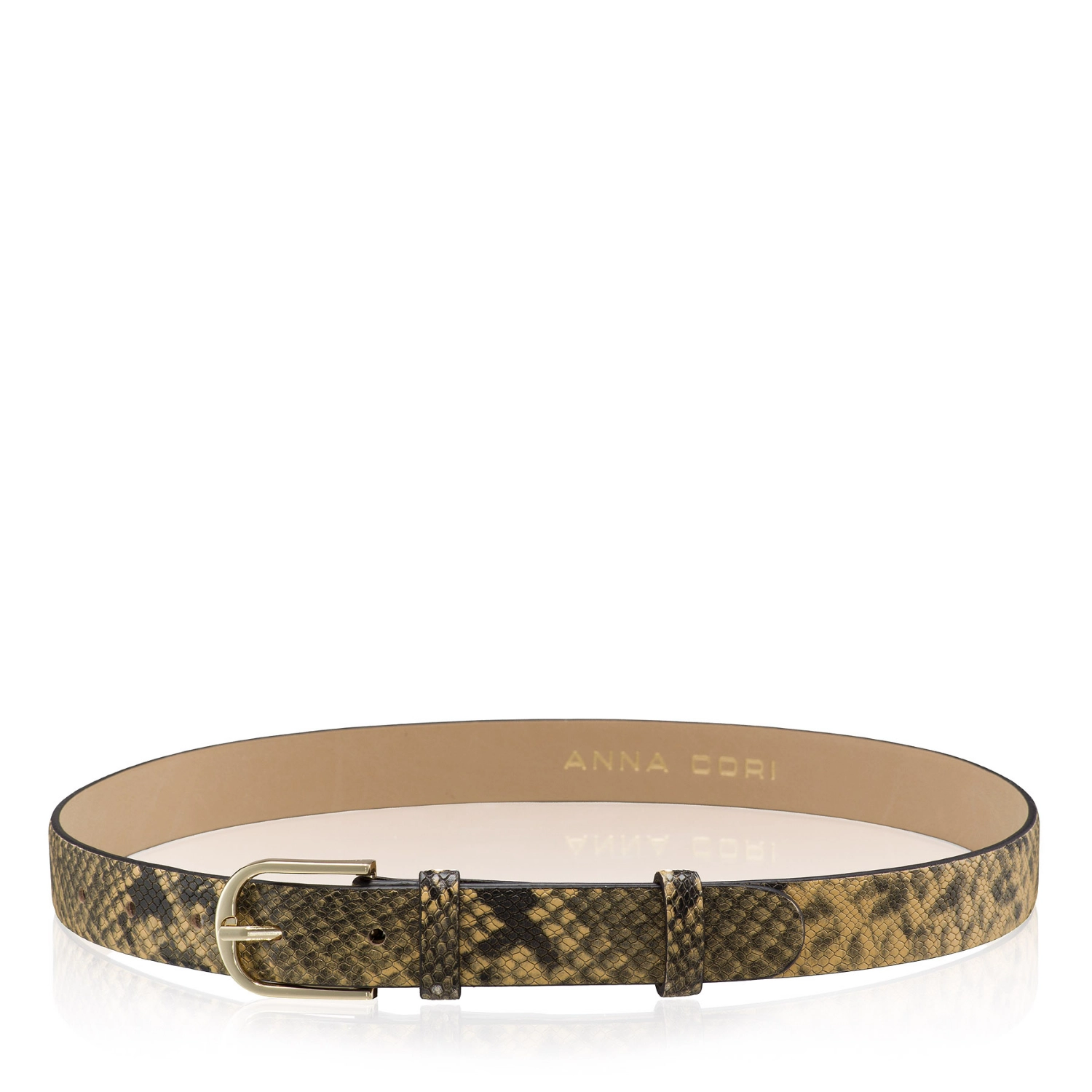 Imagine Curea dama 59 PITONE GALBEN