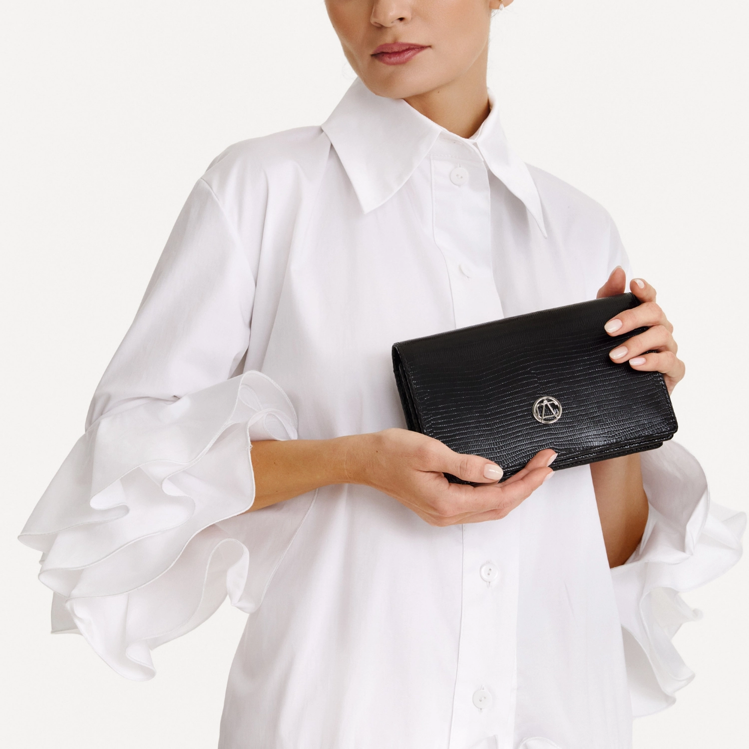 Picture of Women Leather clutch Bag ARNA 02 TEYUS NEGRU