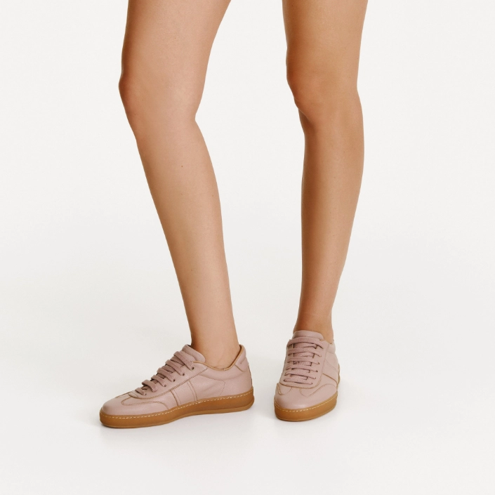 Women Leather Sport Shoes 8066 Bottalato Nude