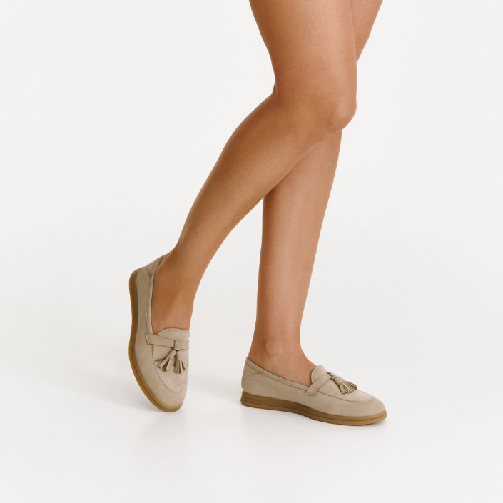 Pantofi Casual Dama 8002 Nabuck Bej