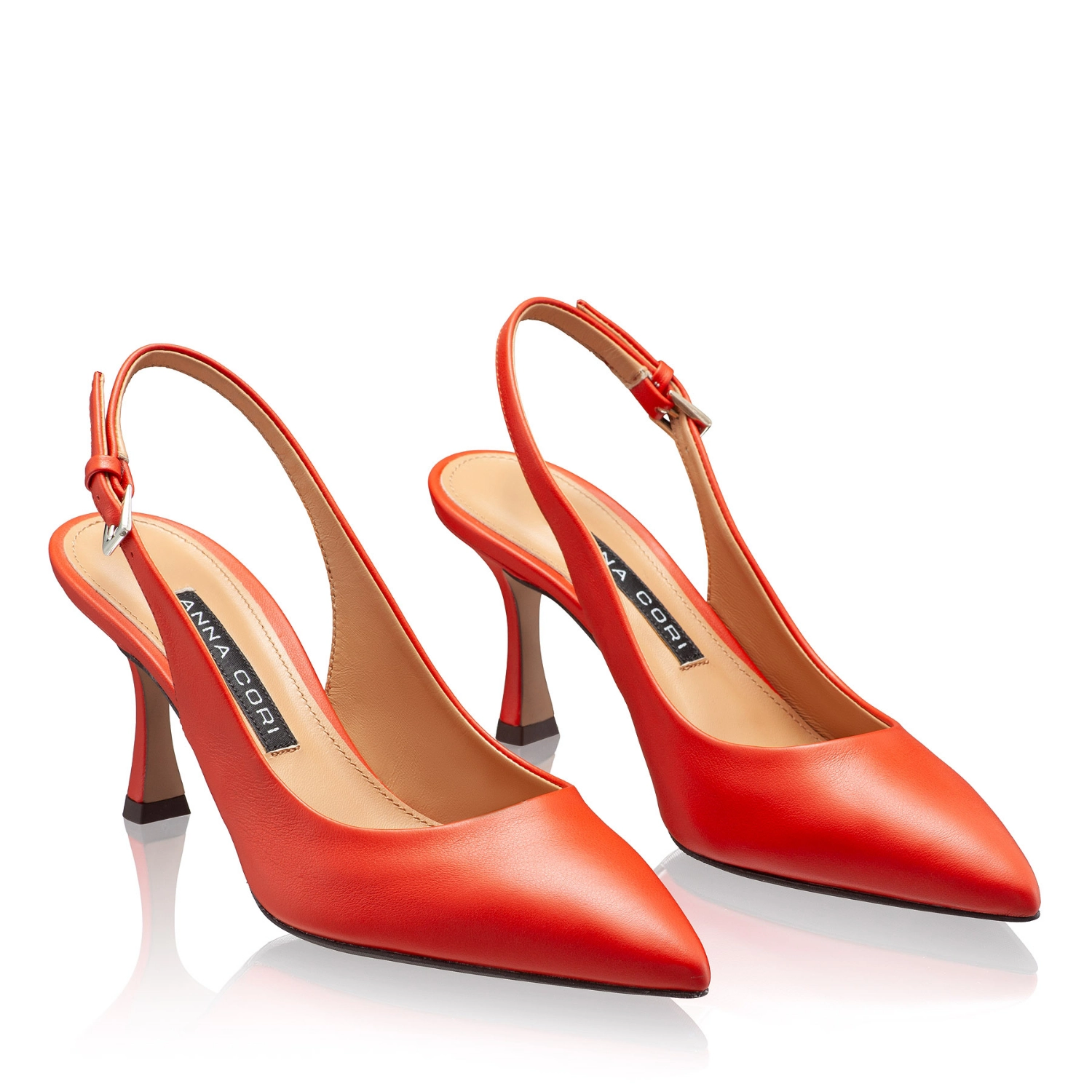 Picture of Mid-heel Slingback Pumps 5728 Vitello Orange