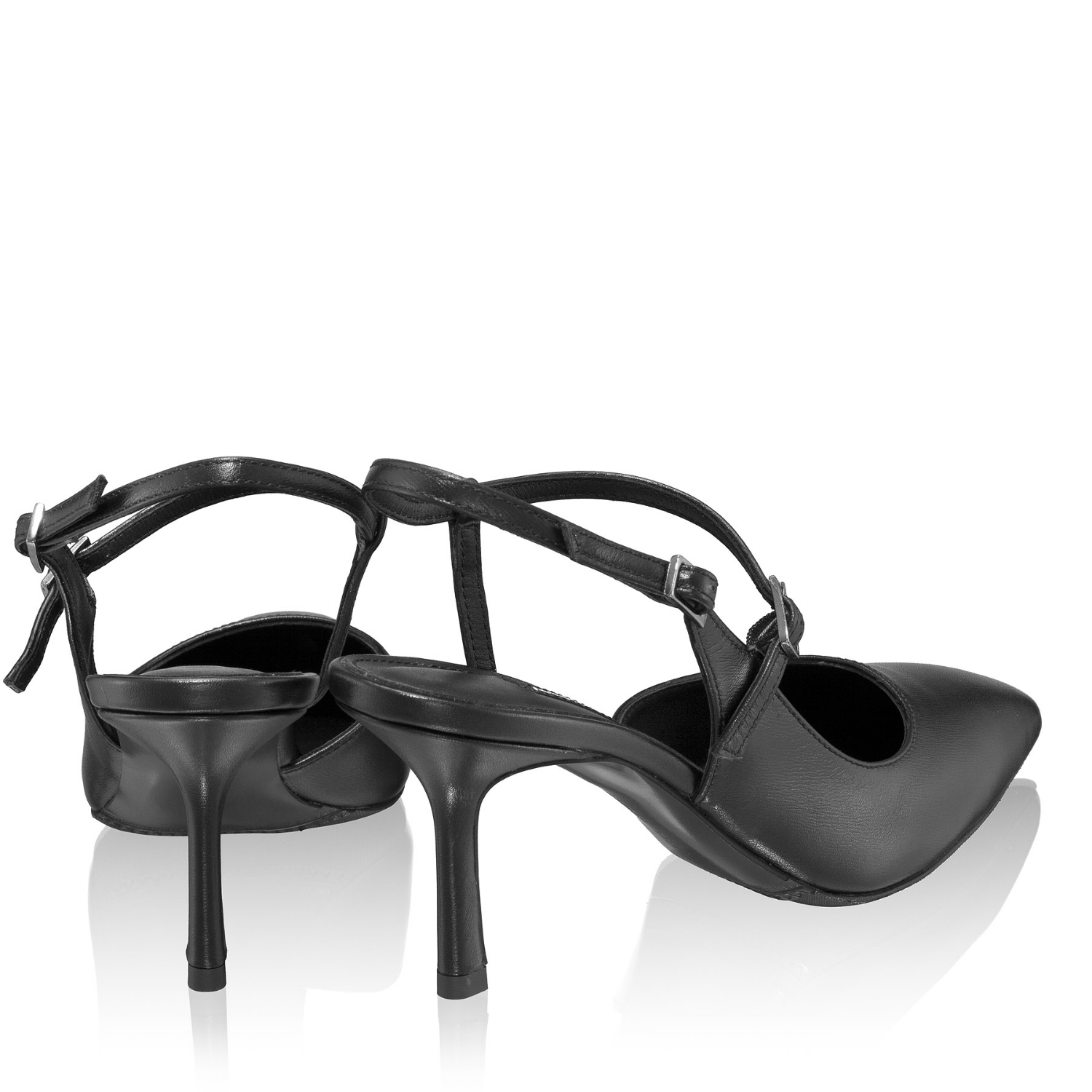 Imagine Pantofi Decupati Dama 8460 Vitello Negru