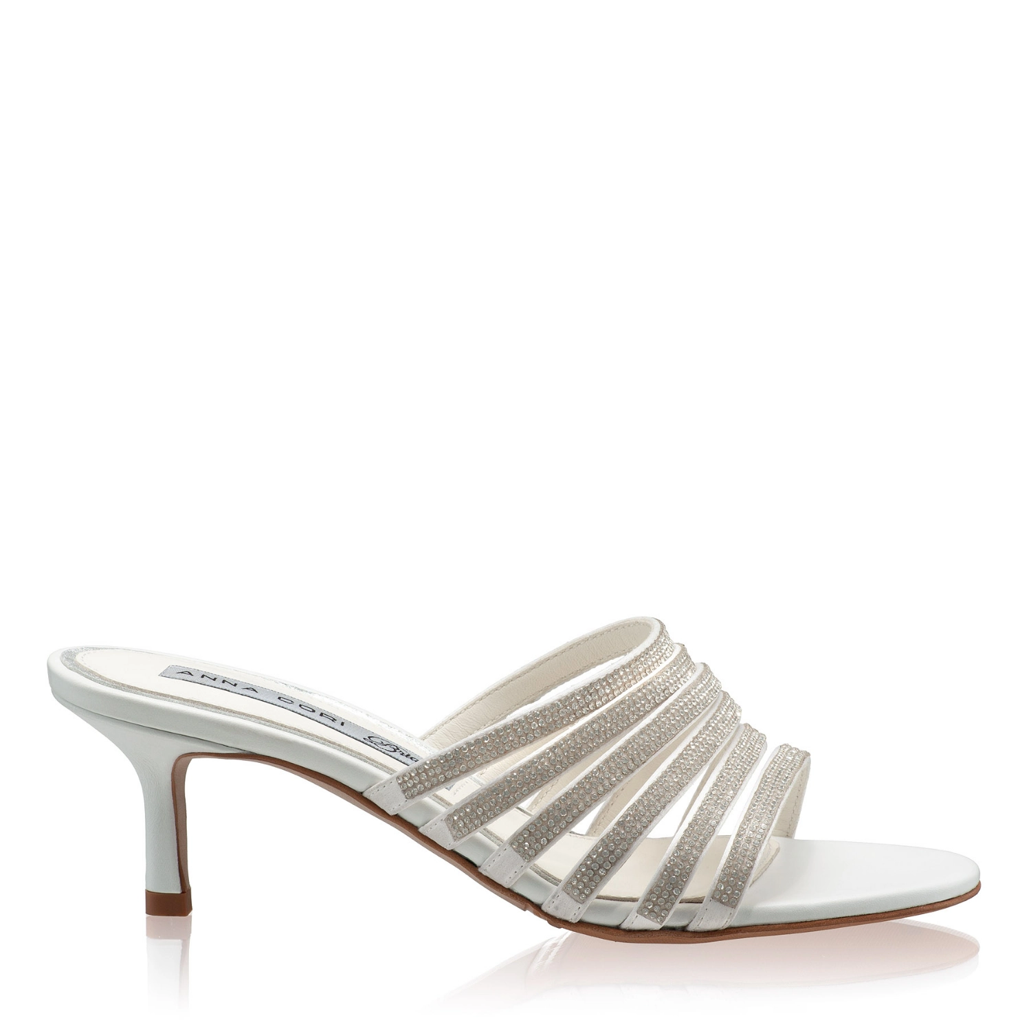 Picture of Women Leather Mules 8341 Vitello White