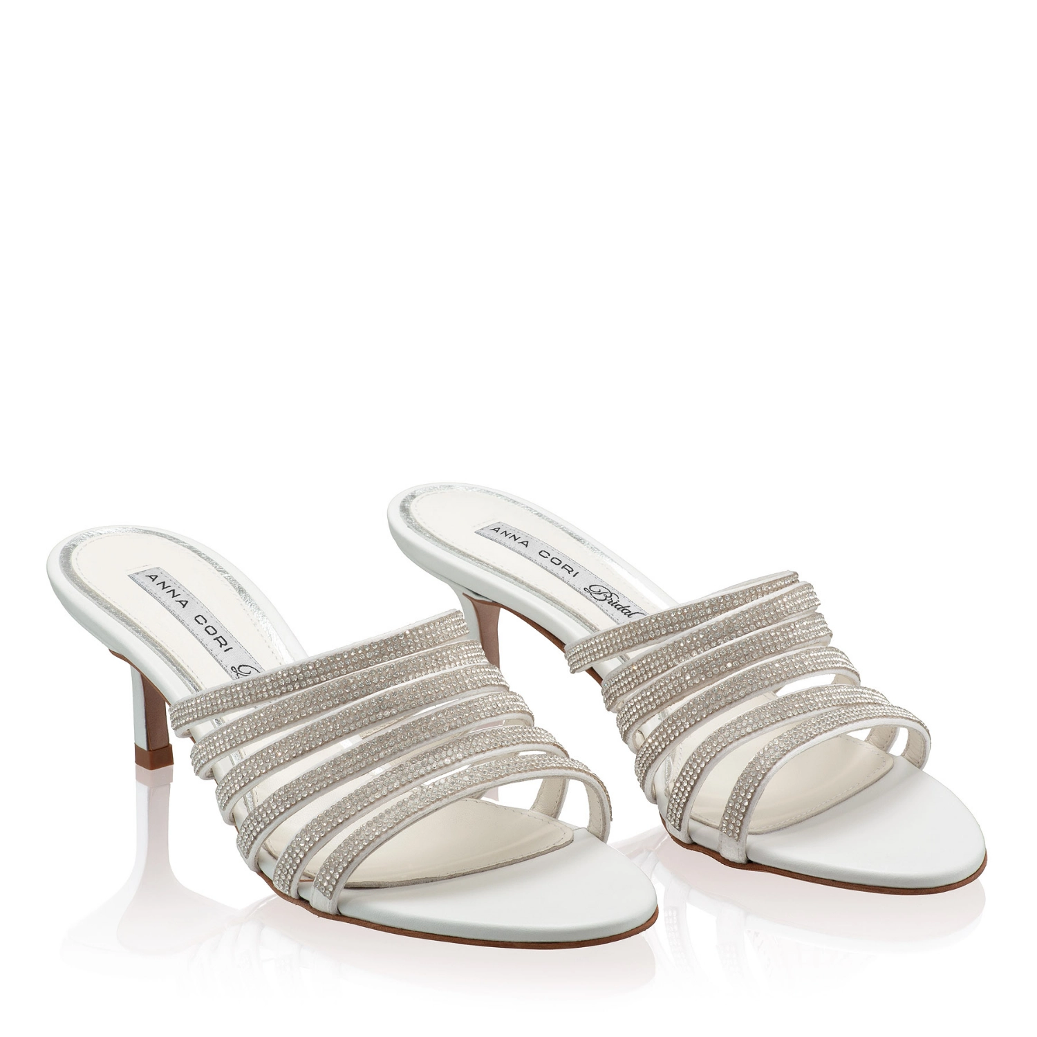 Picture of Women Leather Mules 8341 Vitello White