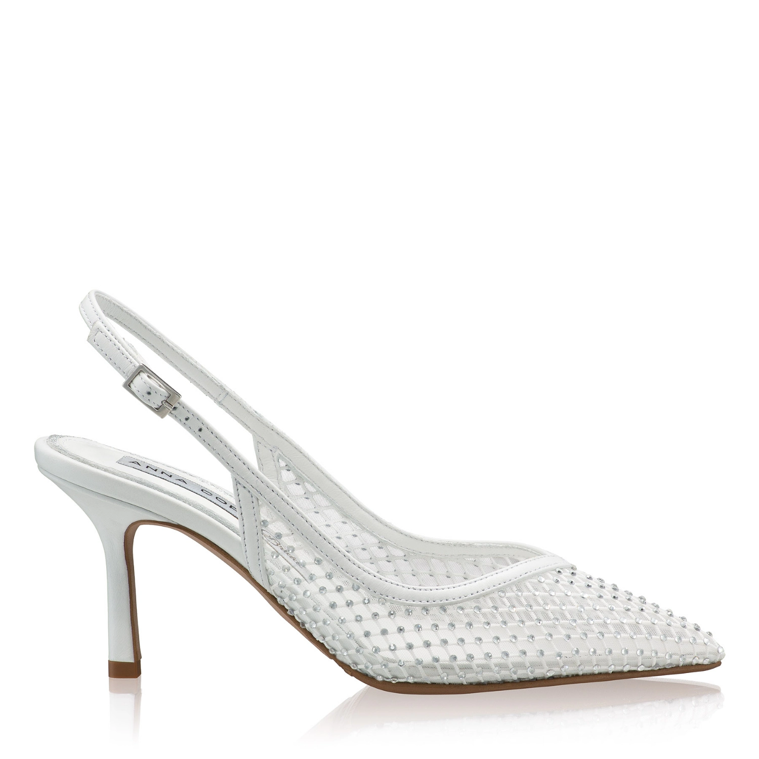 Picture of Mid-heel Slingback Pumps 8450 Vitello+Rete White