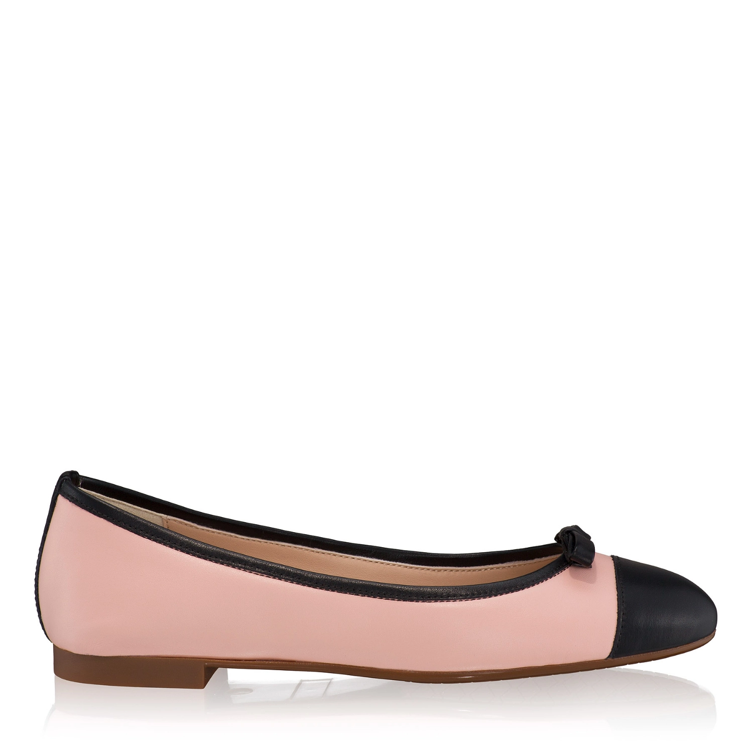 Picture of Women's Ballerinas 8361 Vitello Pink+Black
